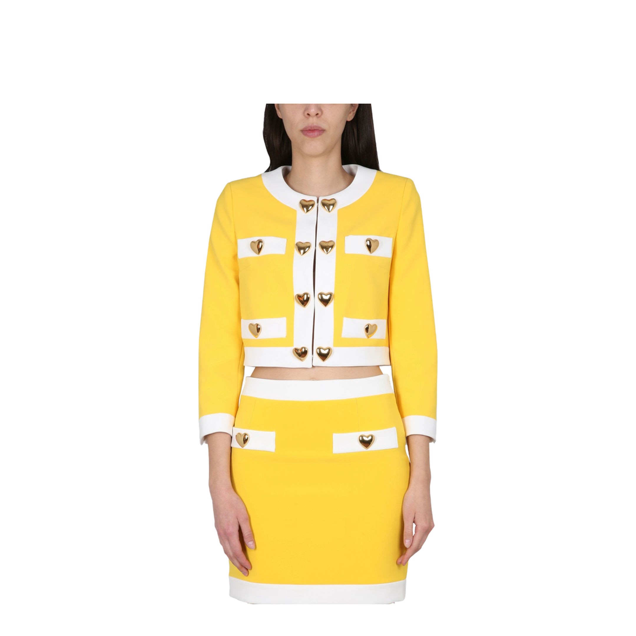 Heart Buttons Crepe Jacket - Image 1
