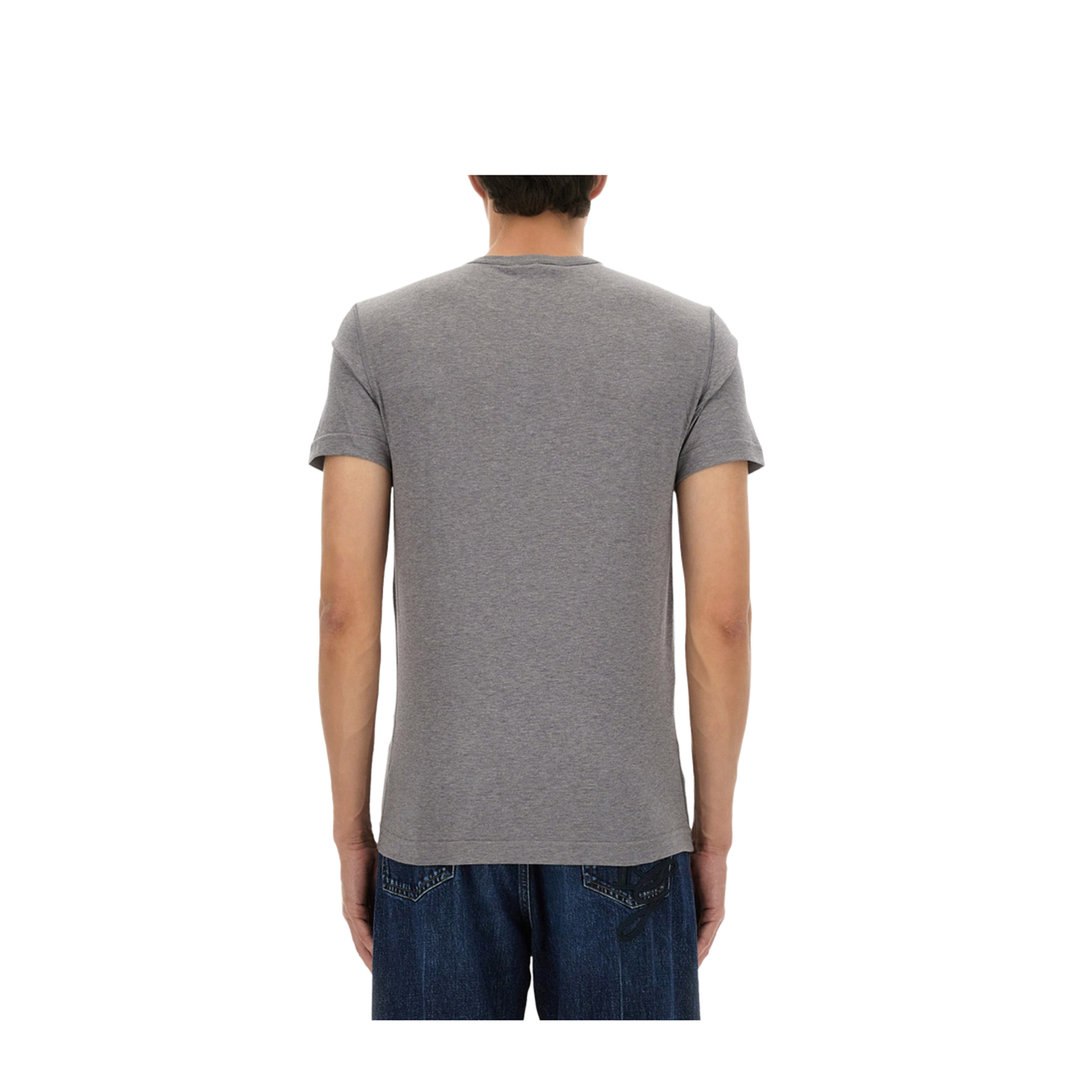 Cotton T-Shirt with Logo Plaque - Image 3