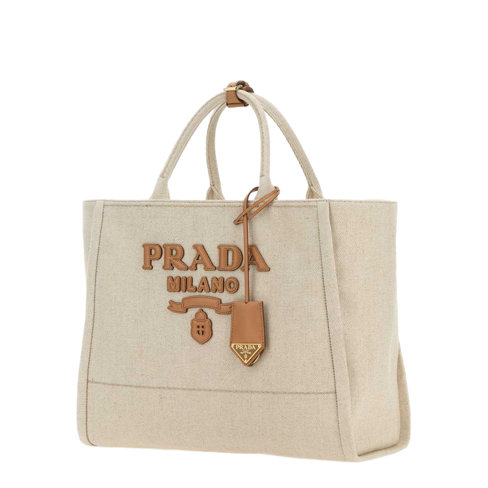 Large Canvas Shopping Tote - Sand Beige - Image 2