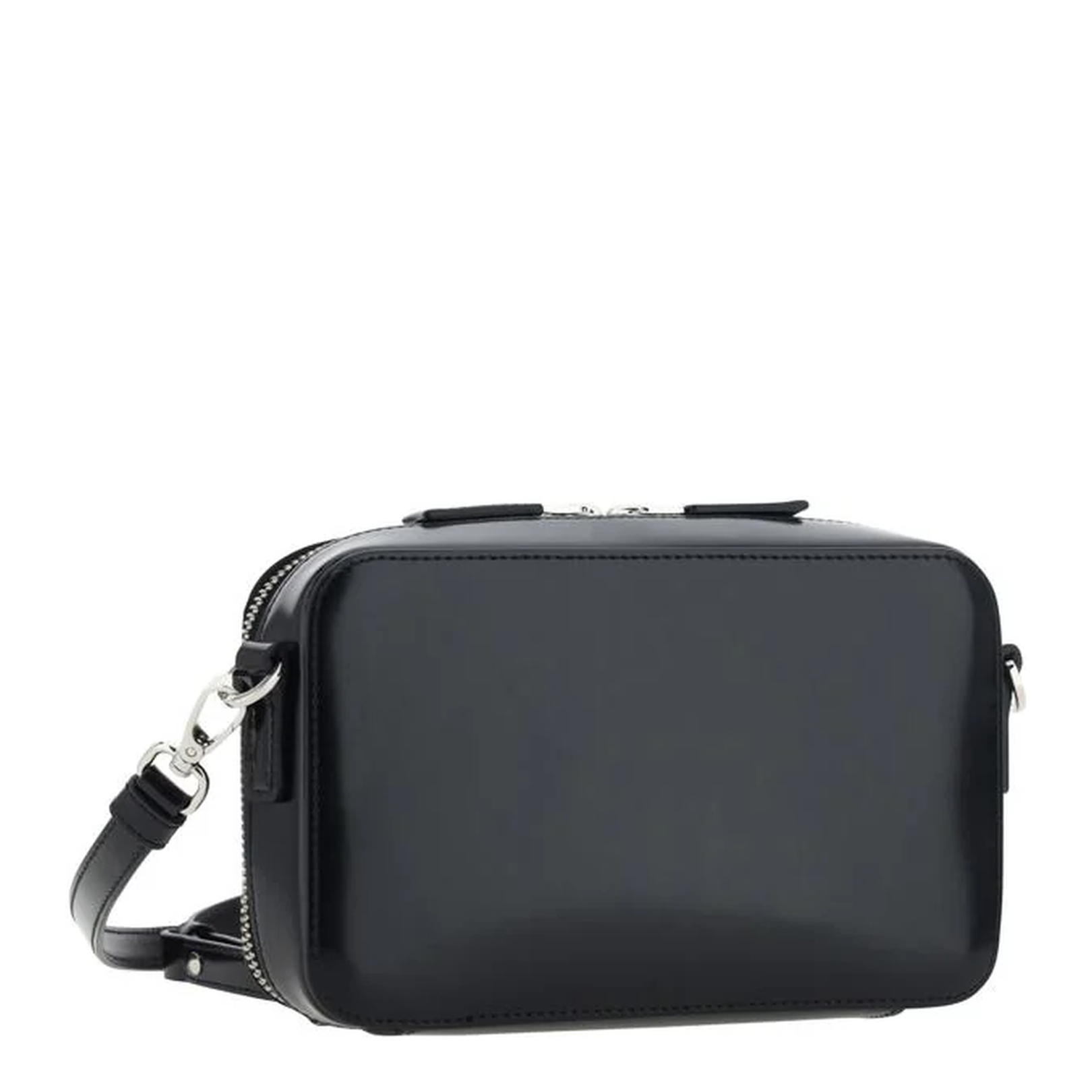 Re-Nylon Saffiano Leather Shoulder Bag - Nero - Image 3