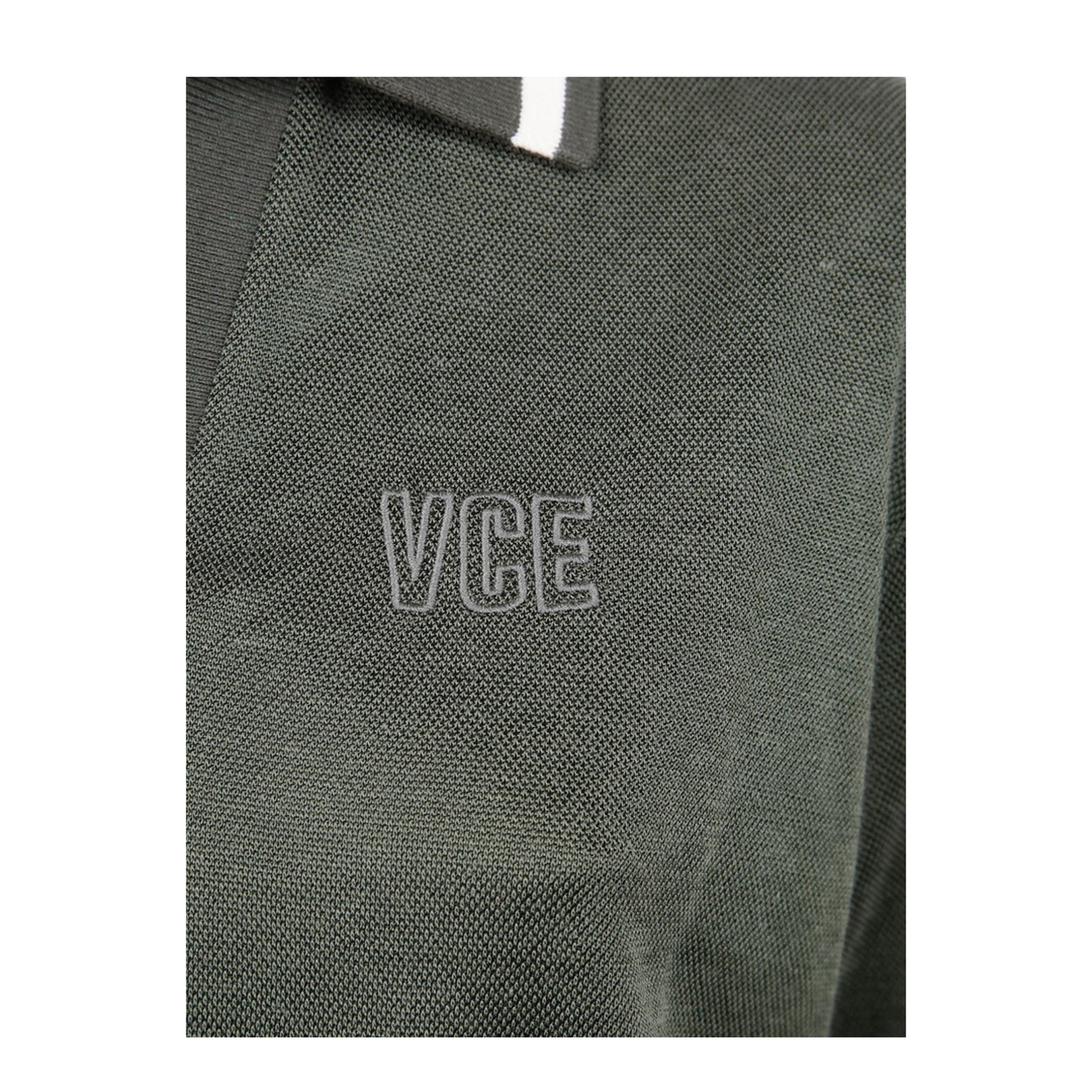 Green Short Sleeves Polo Collar Cropped Top - Image 3