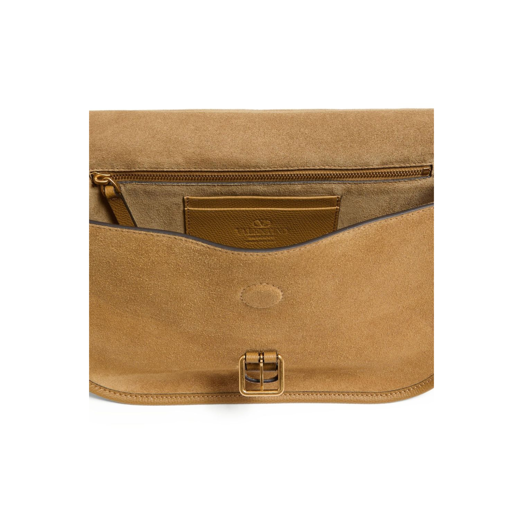 Antibes Suede Shoulder Bag - Havana Beige - Image 4
