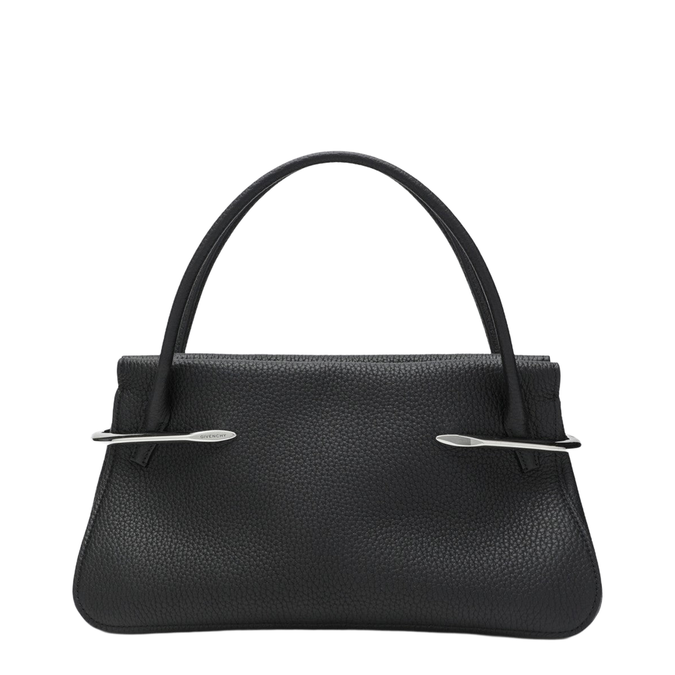 Pinch Medium Calfskin Top-Handle Bag - Black - Image 1