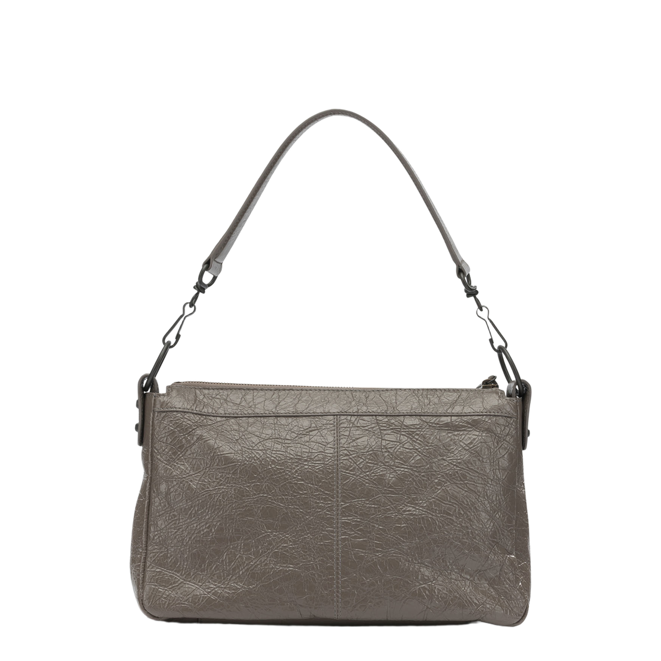 Le City Moto Small Arena Lambskin Shoulder Bag - Dark Noix - Image 3