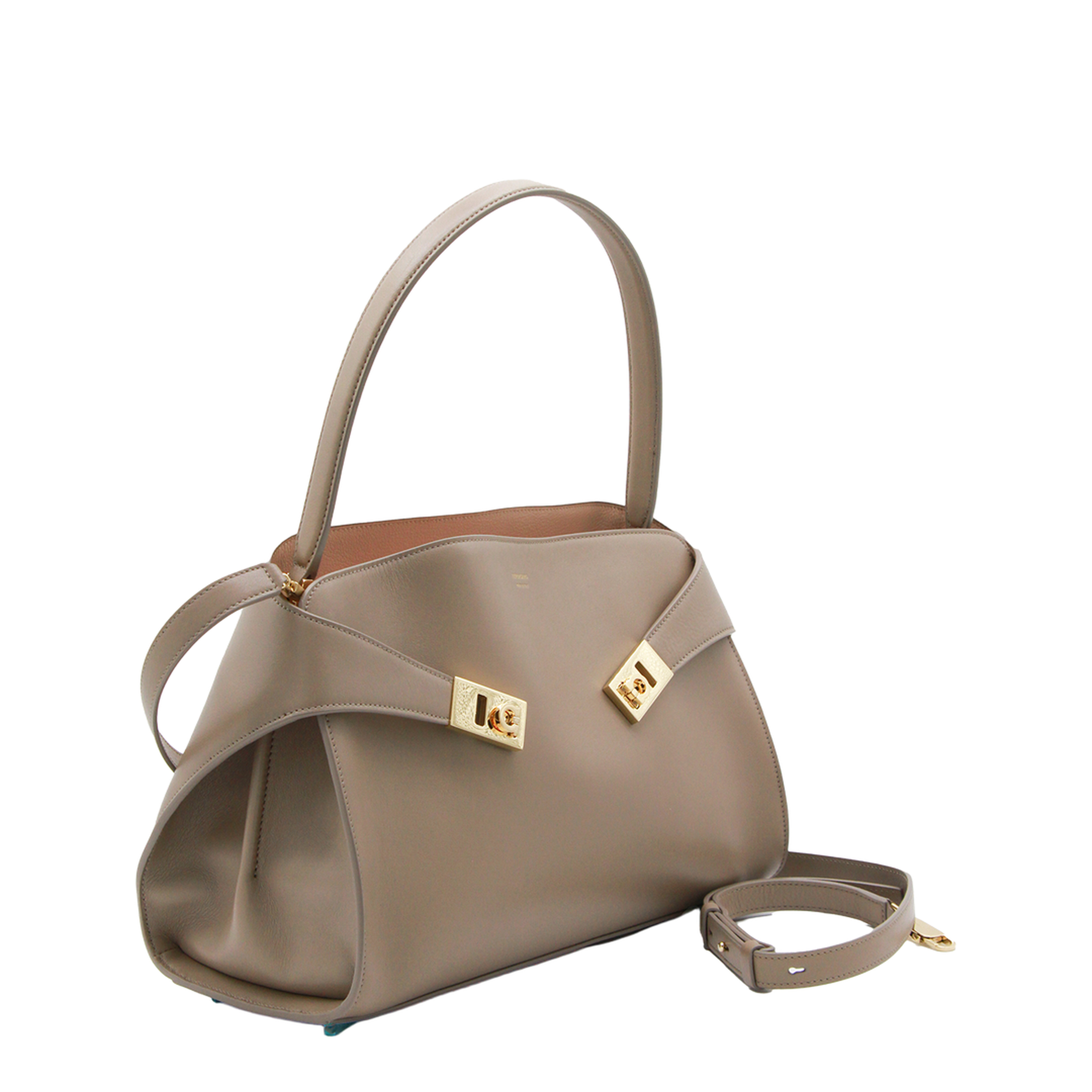 Hug Medium Calfskin Shoulder Bag - Nero - Image 3