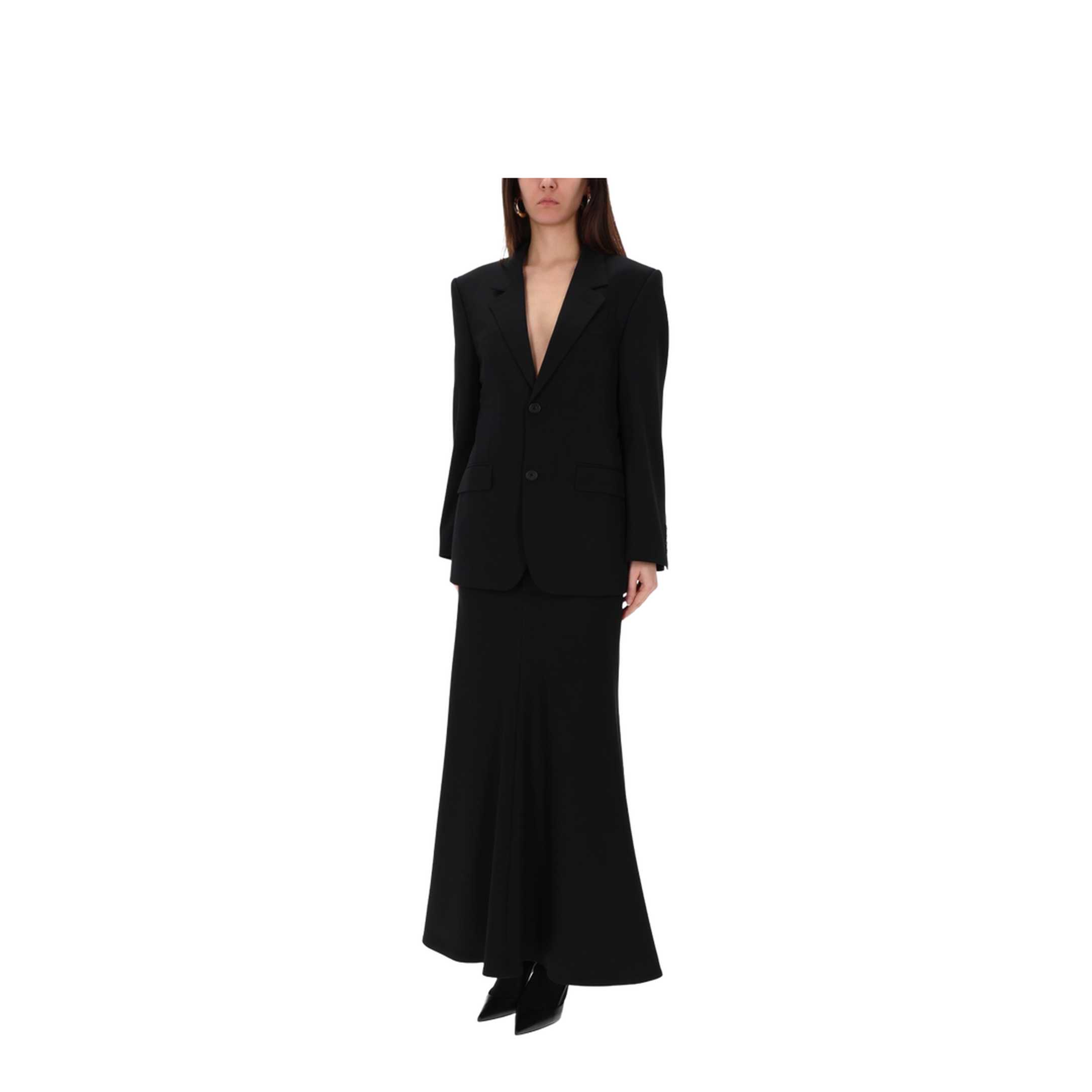Standard Single-Breasted Tailored Blazer in Black - Image 2