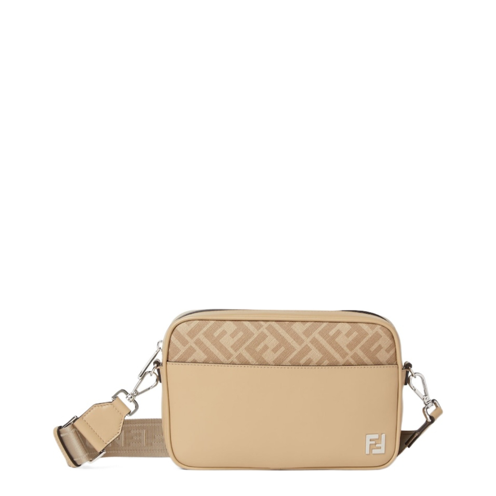 Squared Camera Case Fabric Beige - Image 1