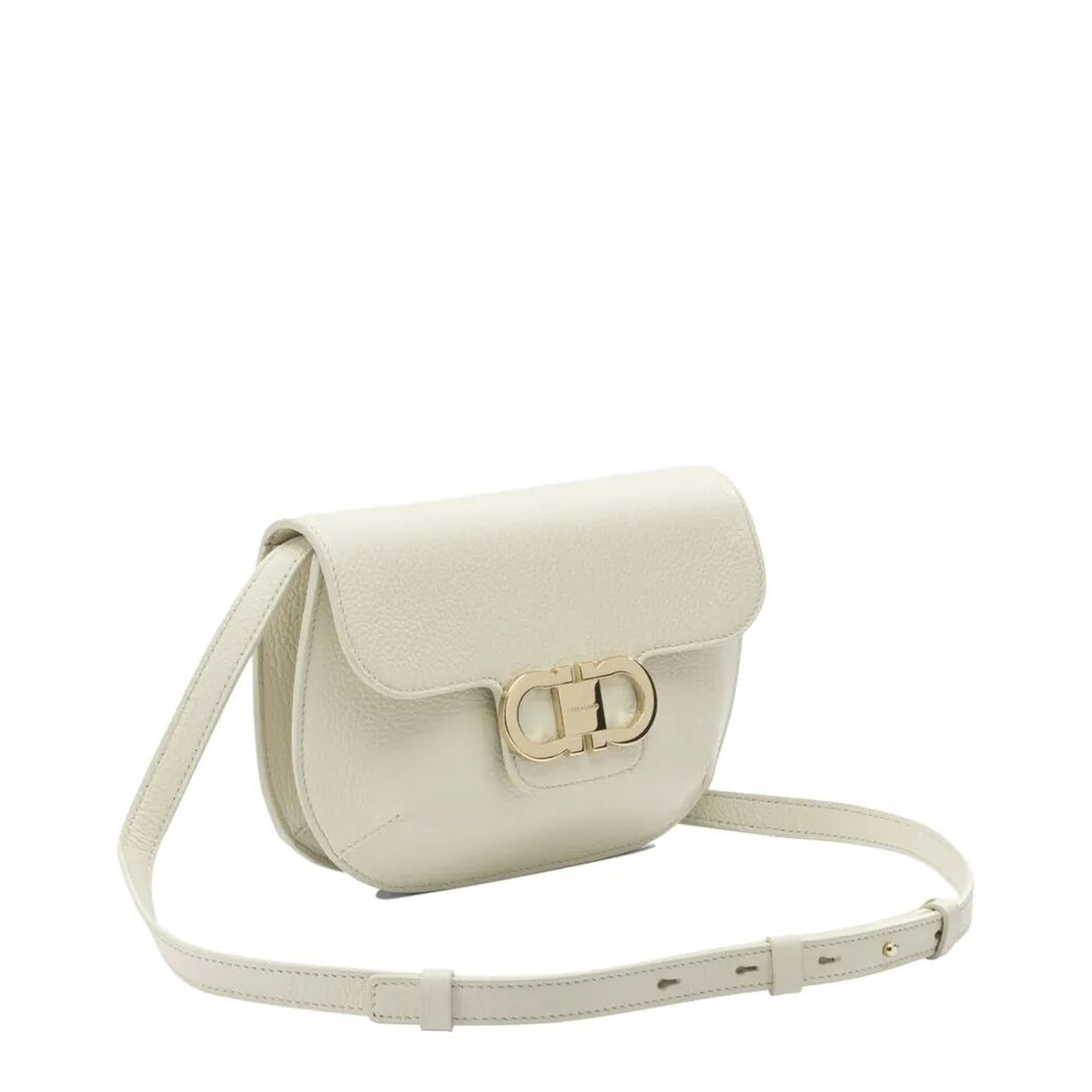 Lizzy Small Leather Crossbody Bag - White - Image 3