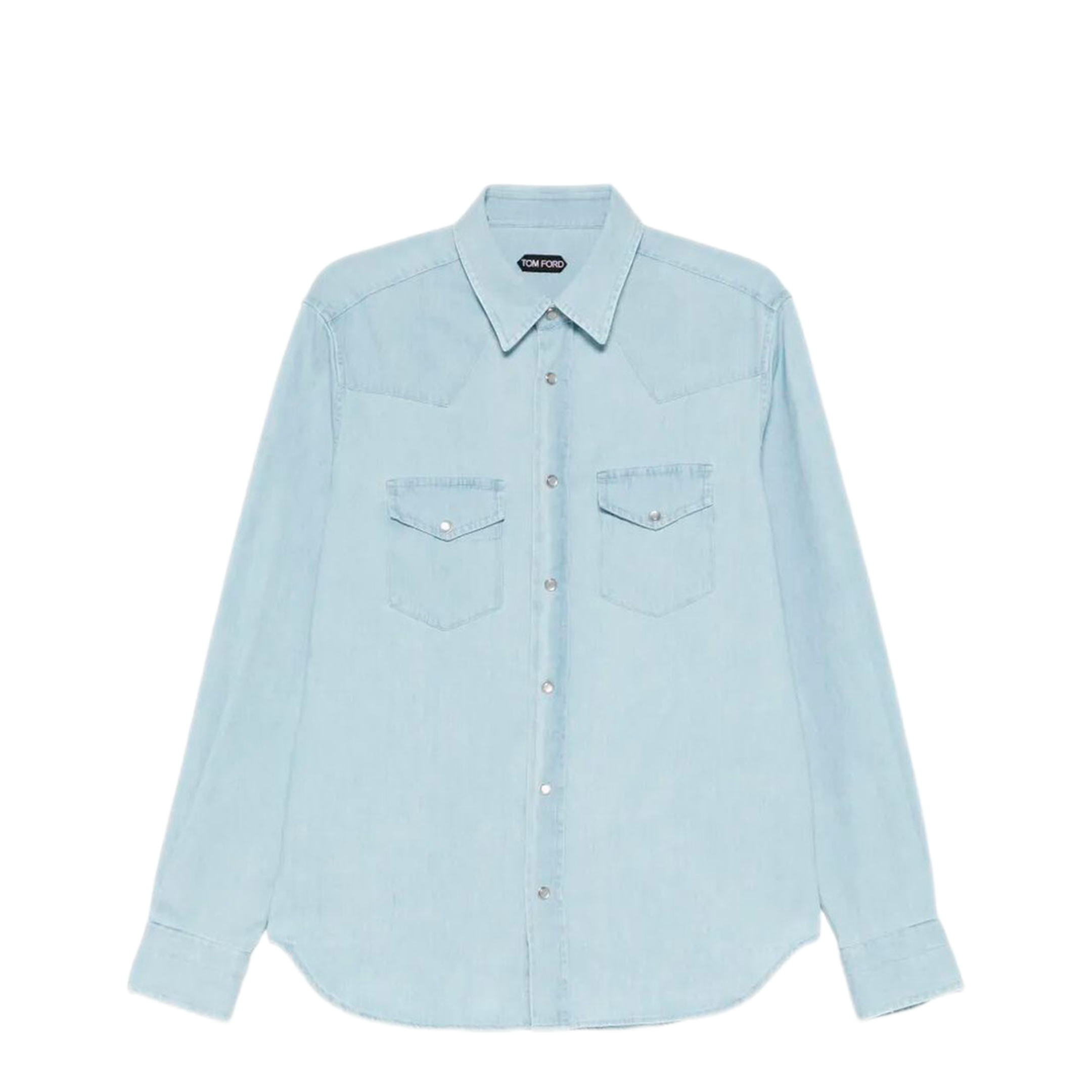 Denim Chambray Western Shirt - Image 1