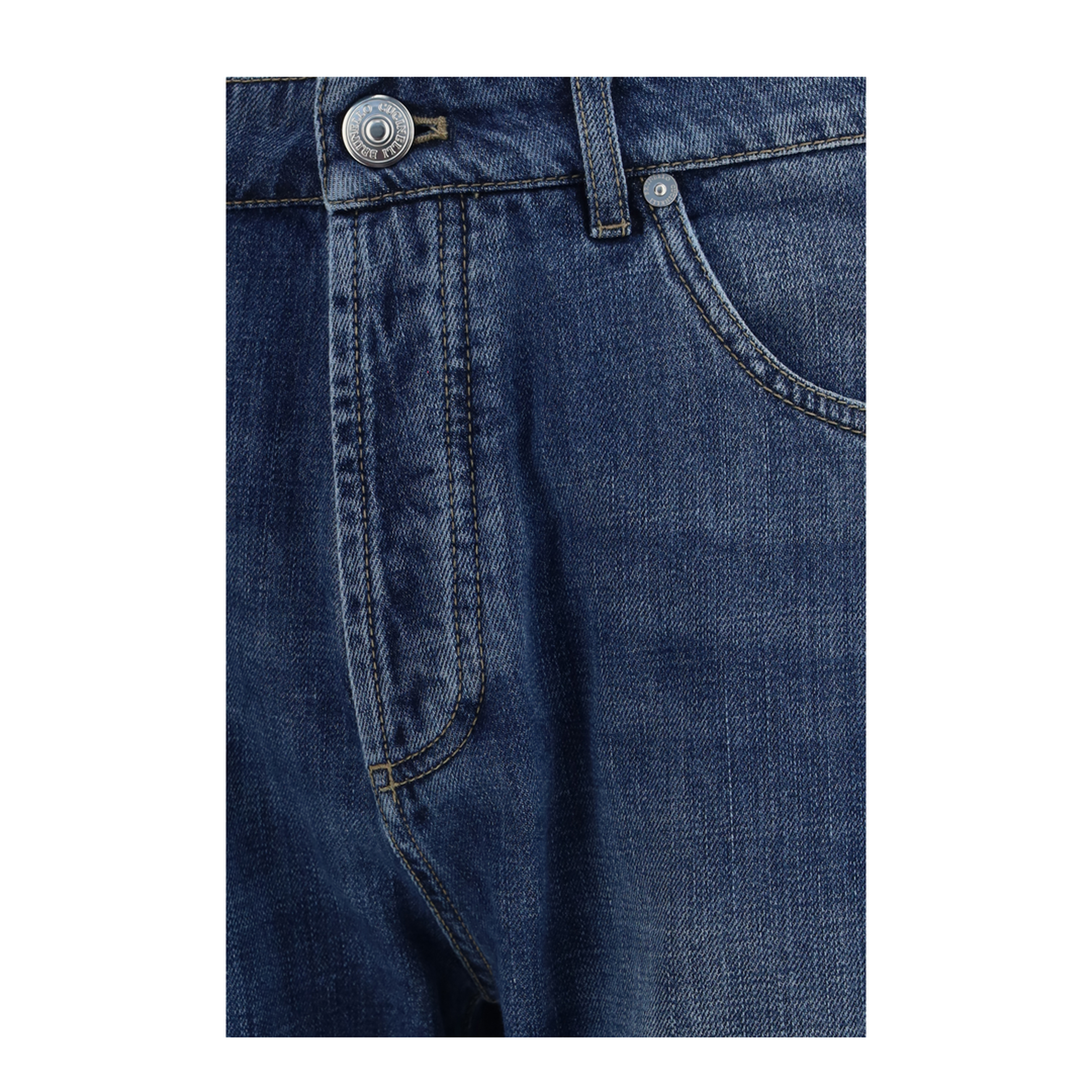 Straight Five-Pocket Jeans in Cotton - Image 3