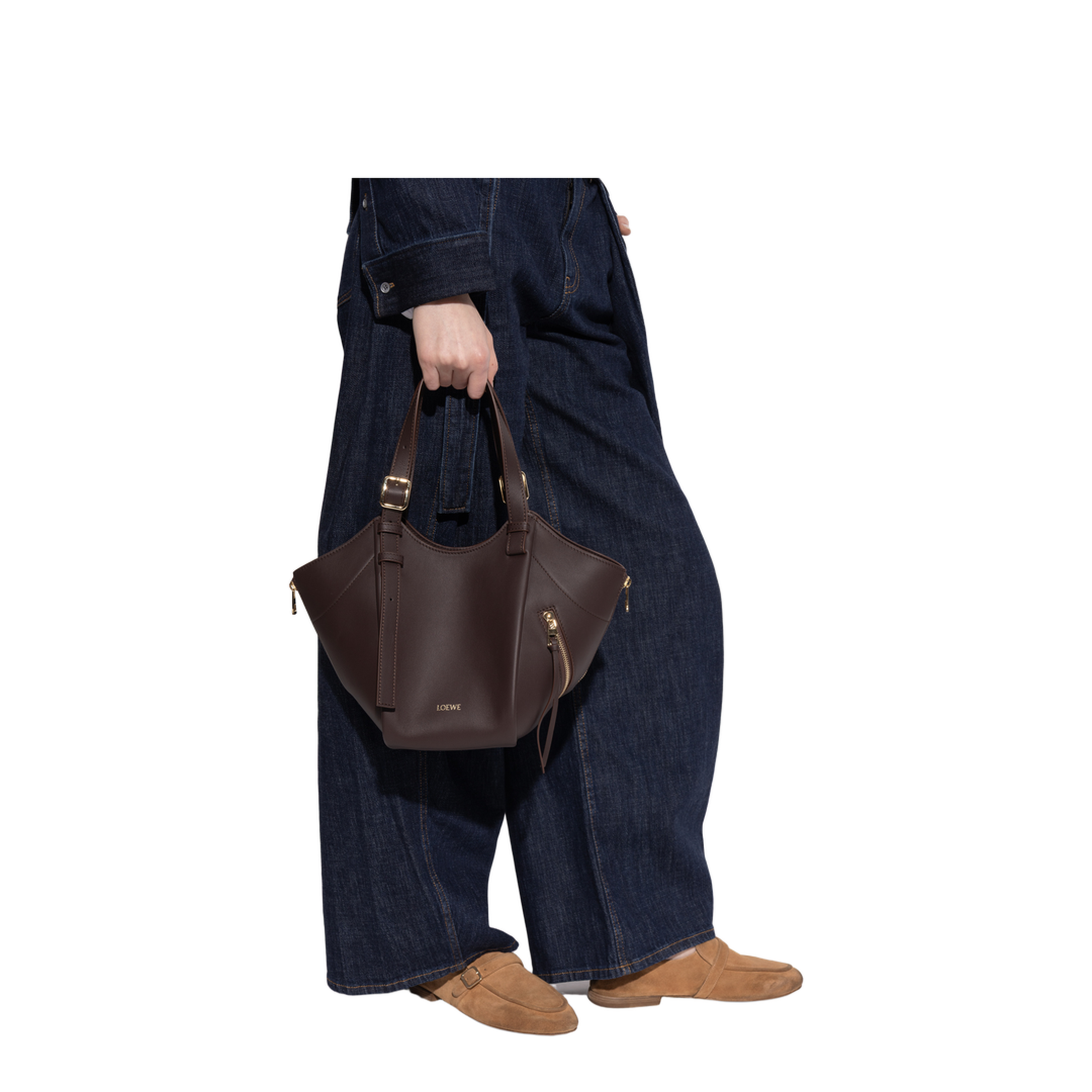 Hammock Flip Medium Shoulder Bag - Dark Chesnut - Image 2