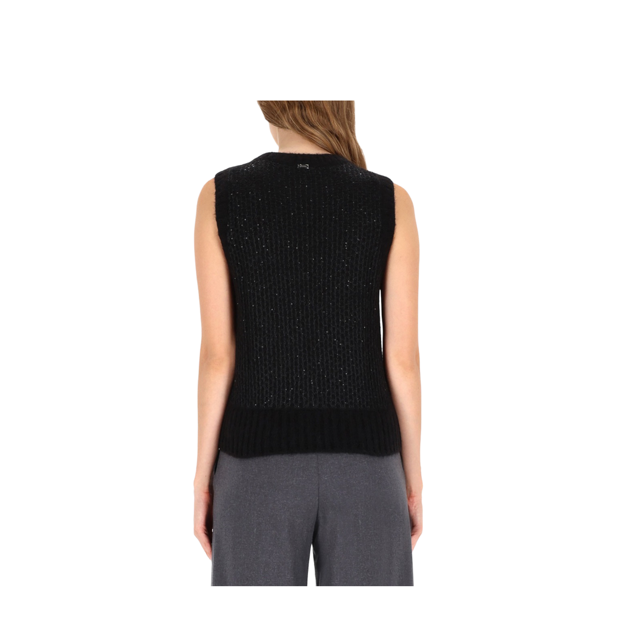 Metallic Effect Sequined Vest - Image 3