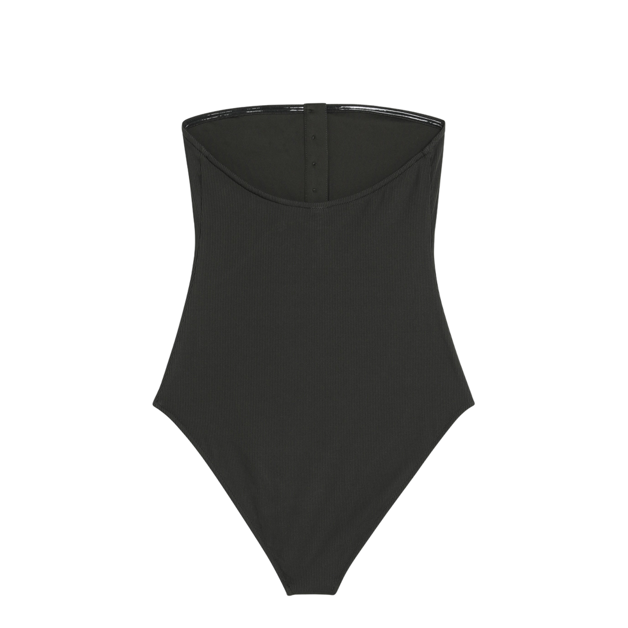 Strapless One-Piece Swimsuit Dark Green - Image 2
