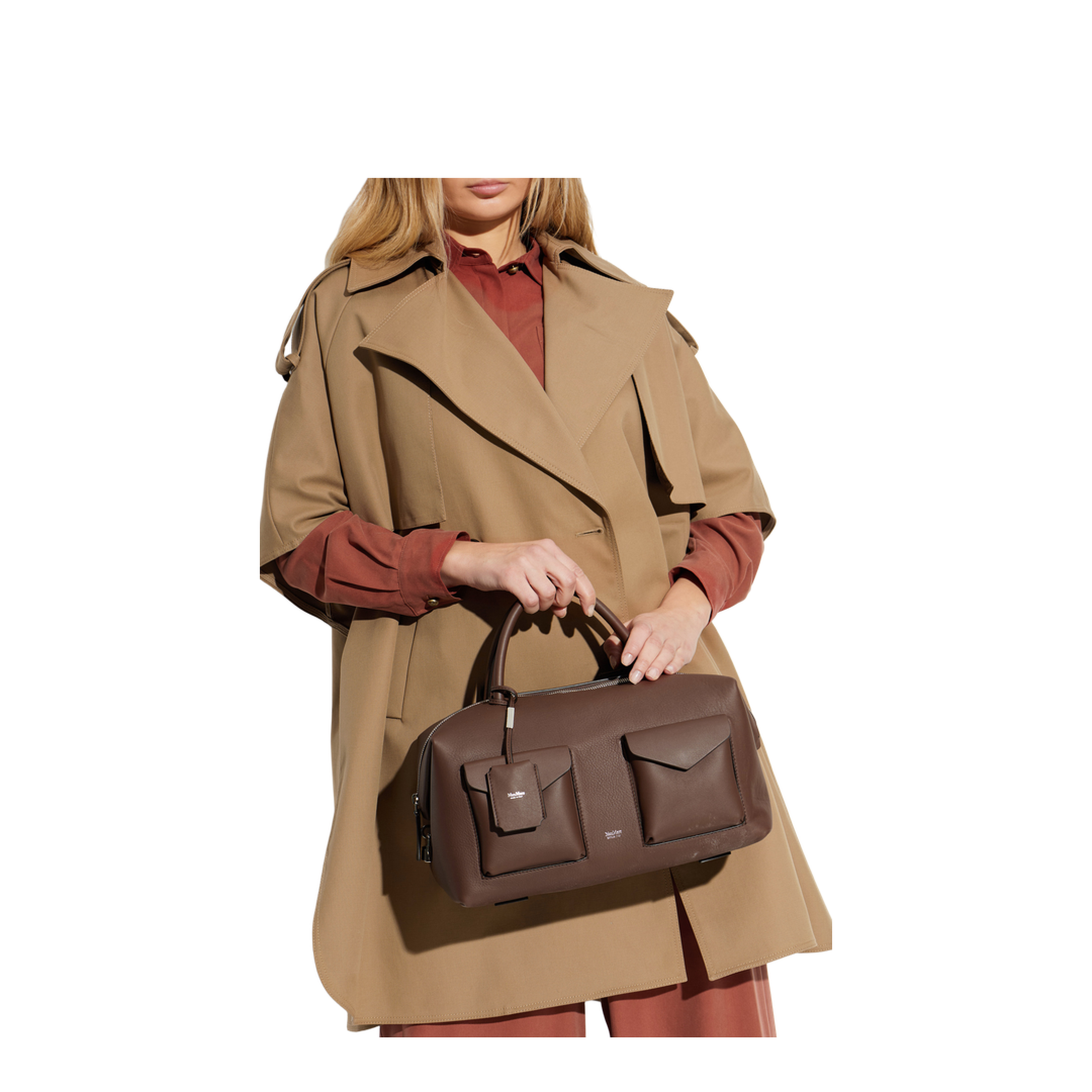 Holdall Cargo Large Calf Leather Boston Bag - Marron - Image 2