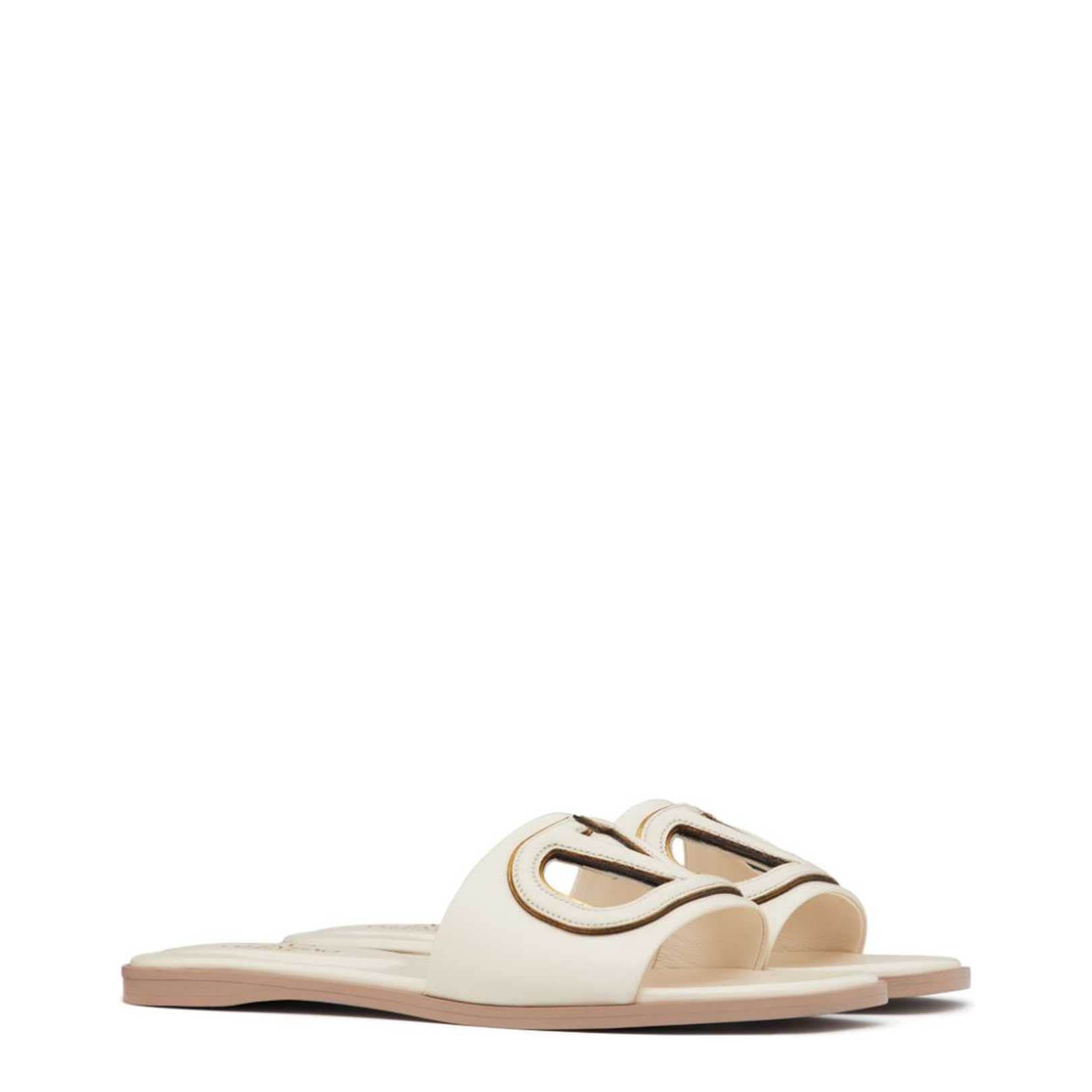 VLogo Cut-Out Leather Sandals - Image 2