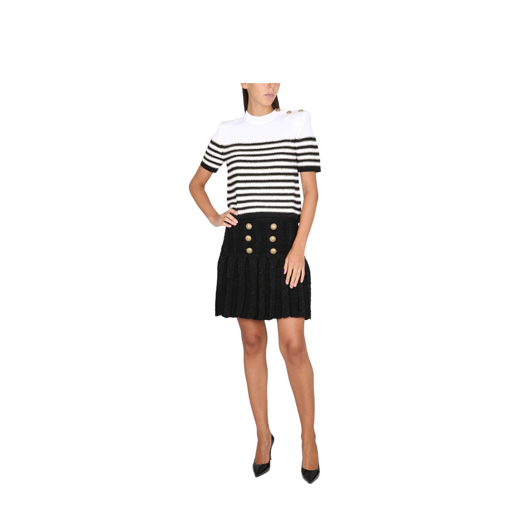 Skirt With Buttons Black - Image 2