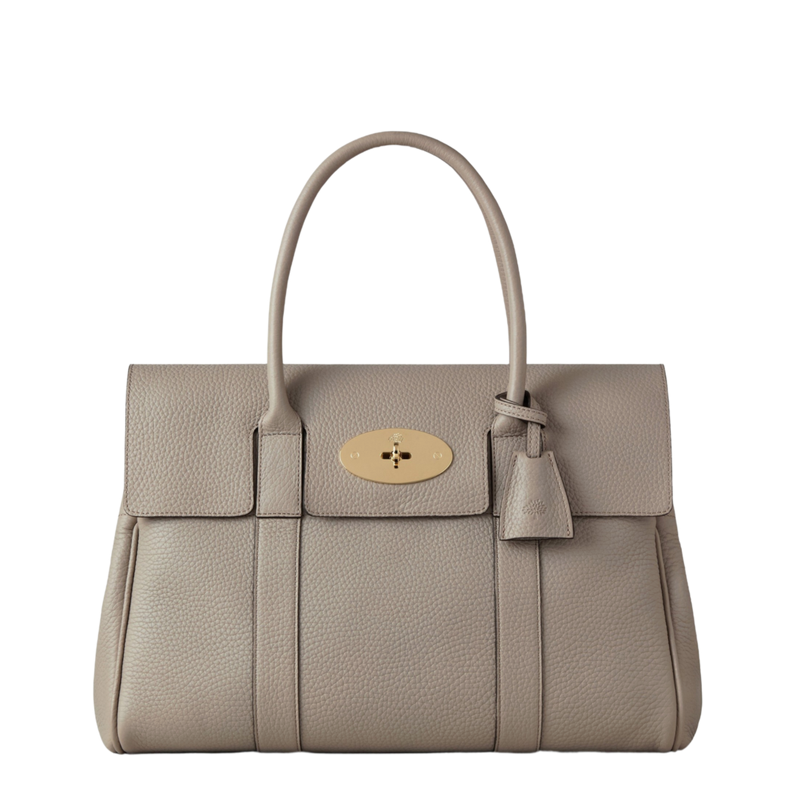 Bayswater Heavy Grain Leather Handbag - Cashmere Taupe - Image 1