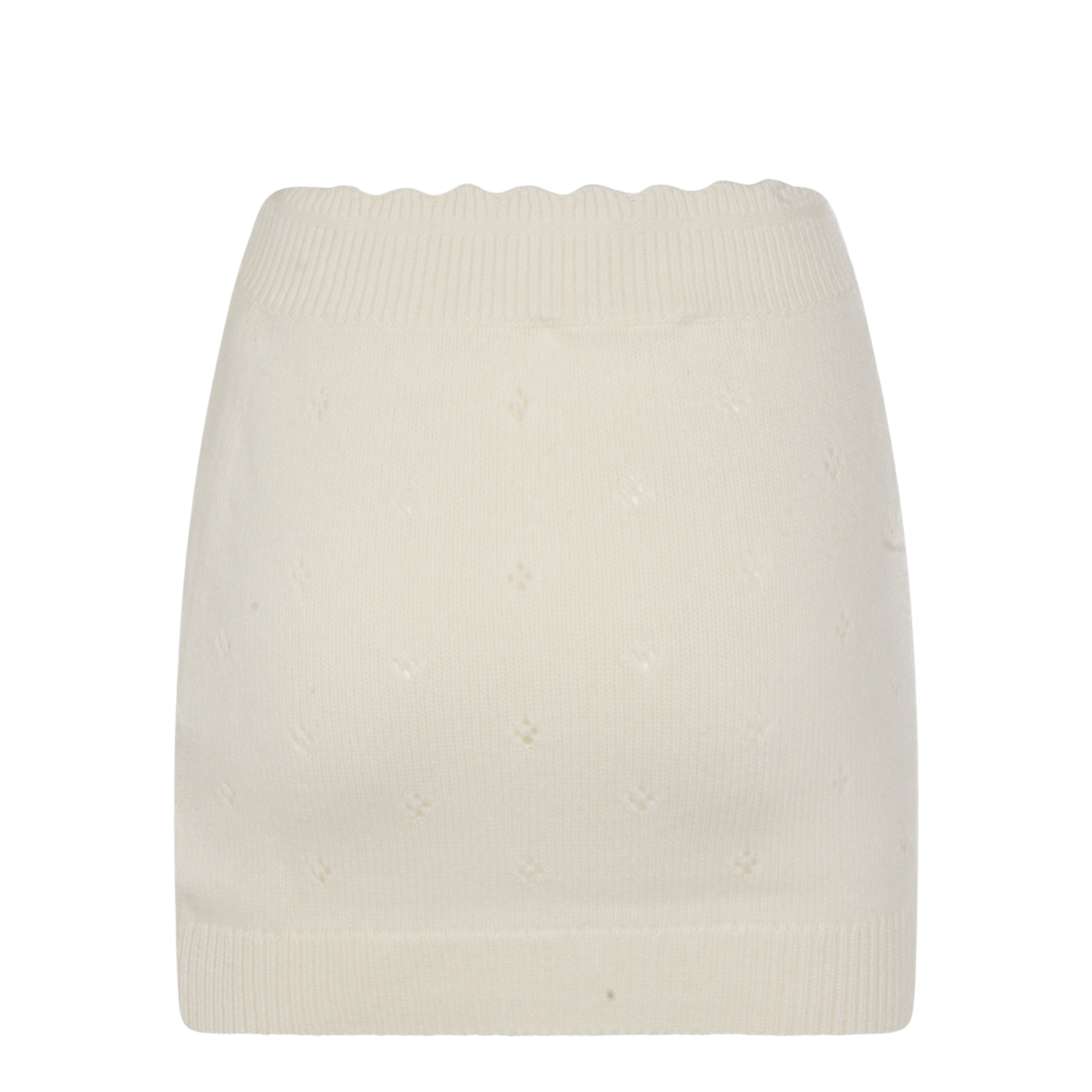 Openwork Wool and Cashmere Miniskirt - Image 3