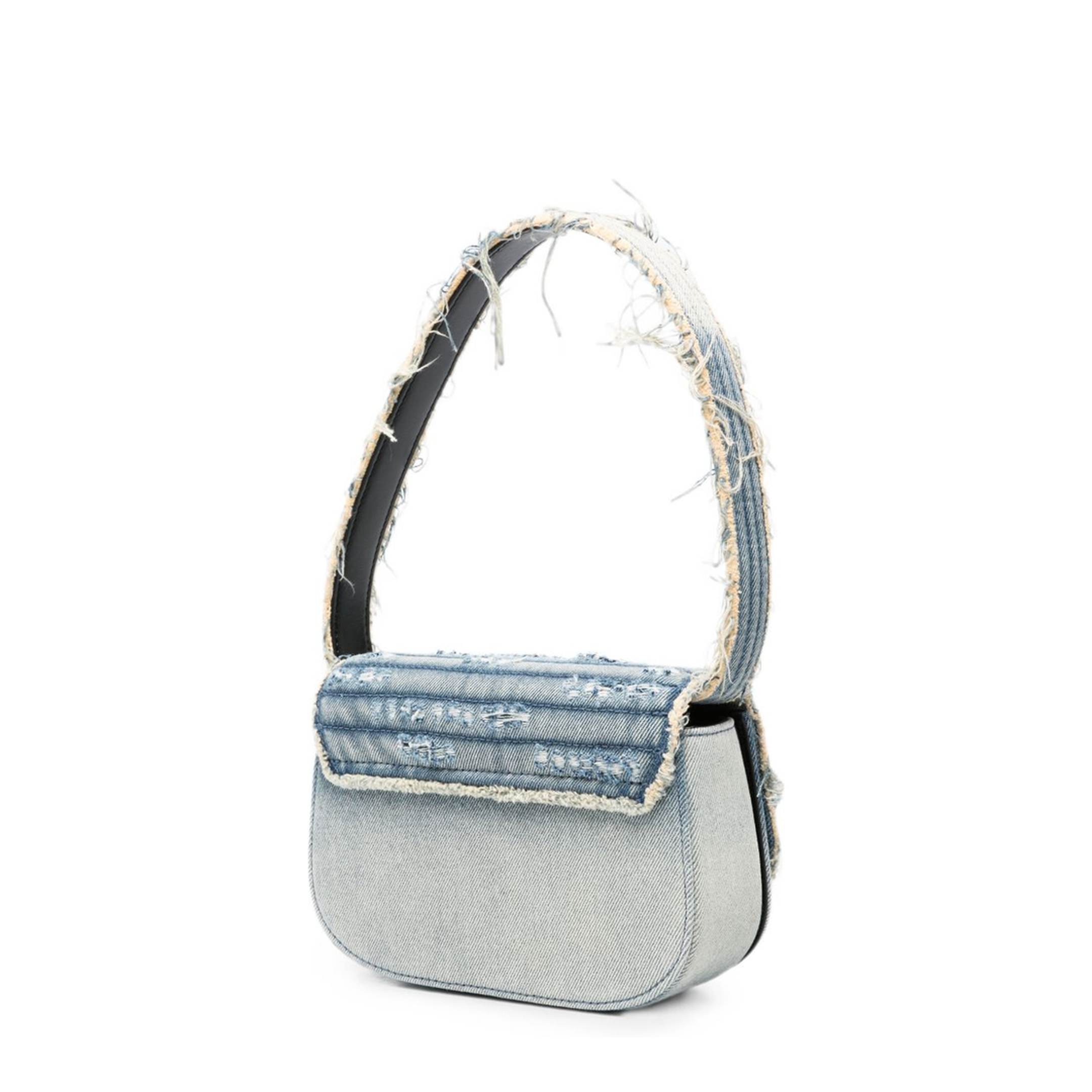 Cruise Cotton & Calf Leather Shoulder Bag - Blue - Image 2