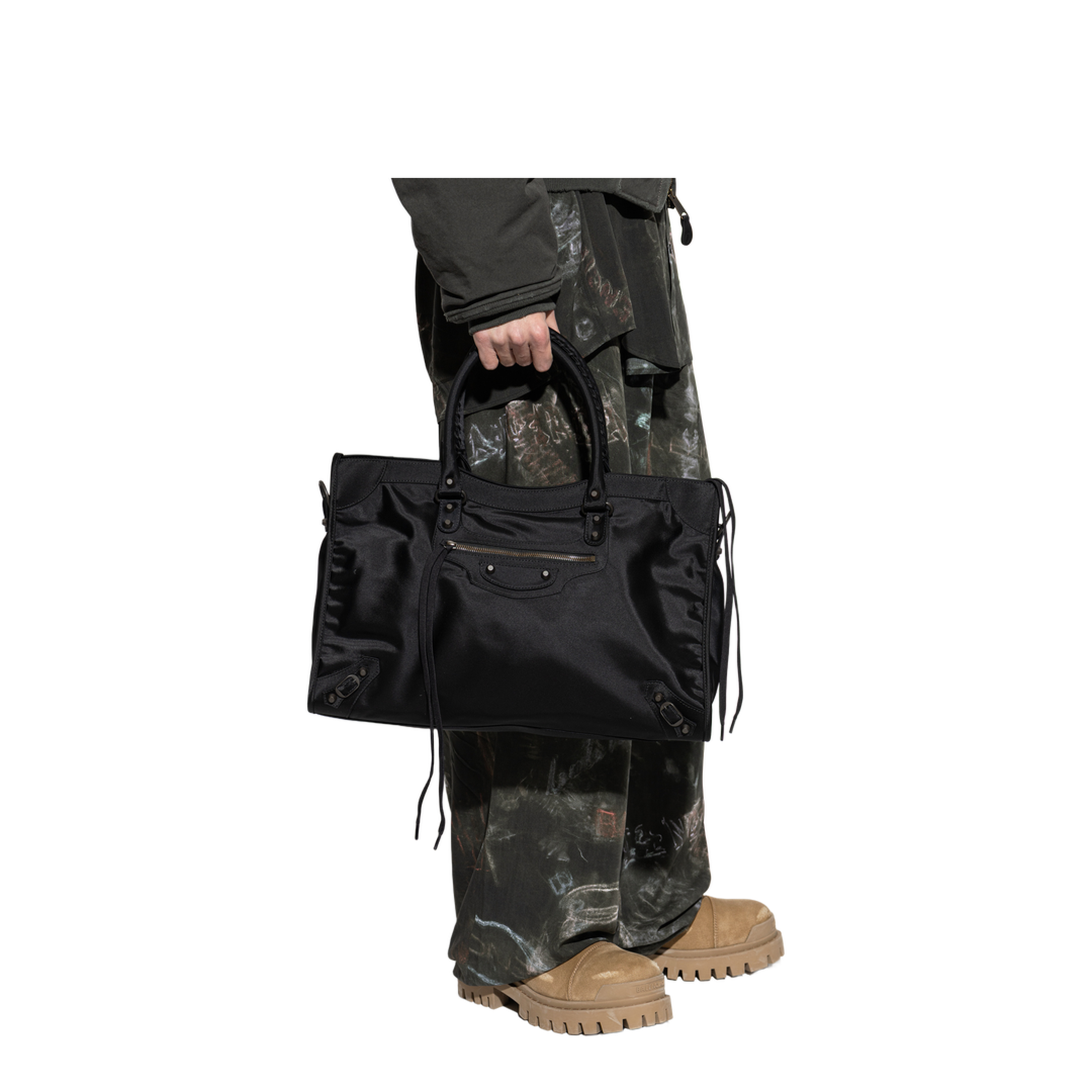 Le City Large Nylon Tote Bag - Black - Image 2