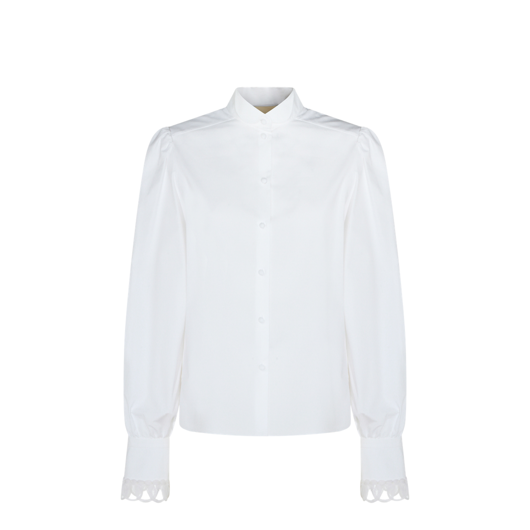 White Cotton Poplin Shirt - Image 1