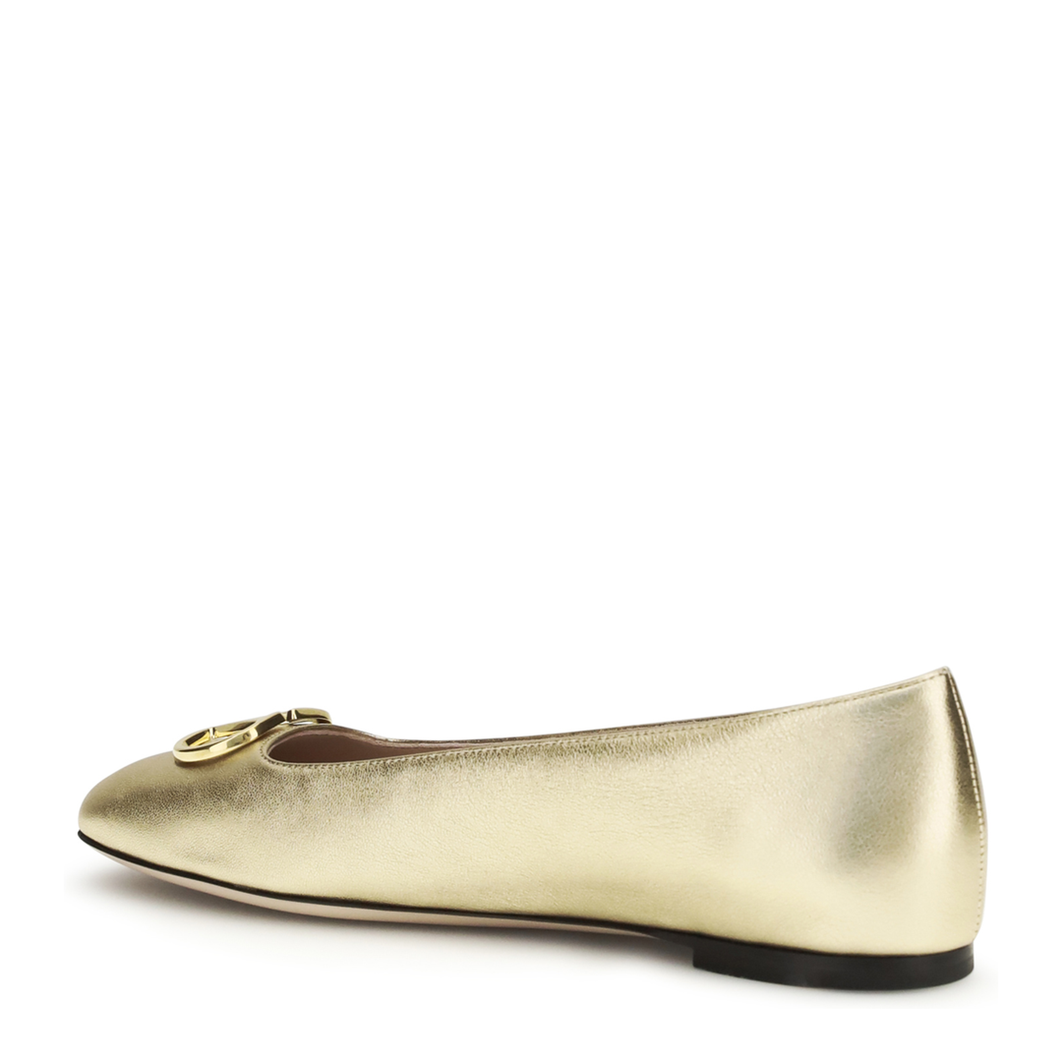 VLogo Signature Laminated Leather Ballerinas - Image 3