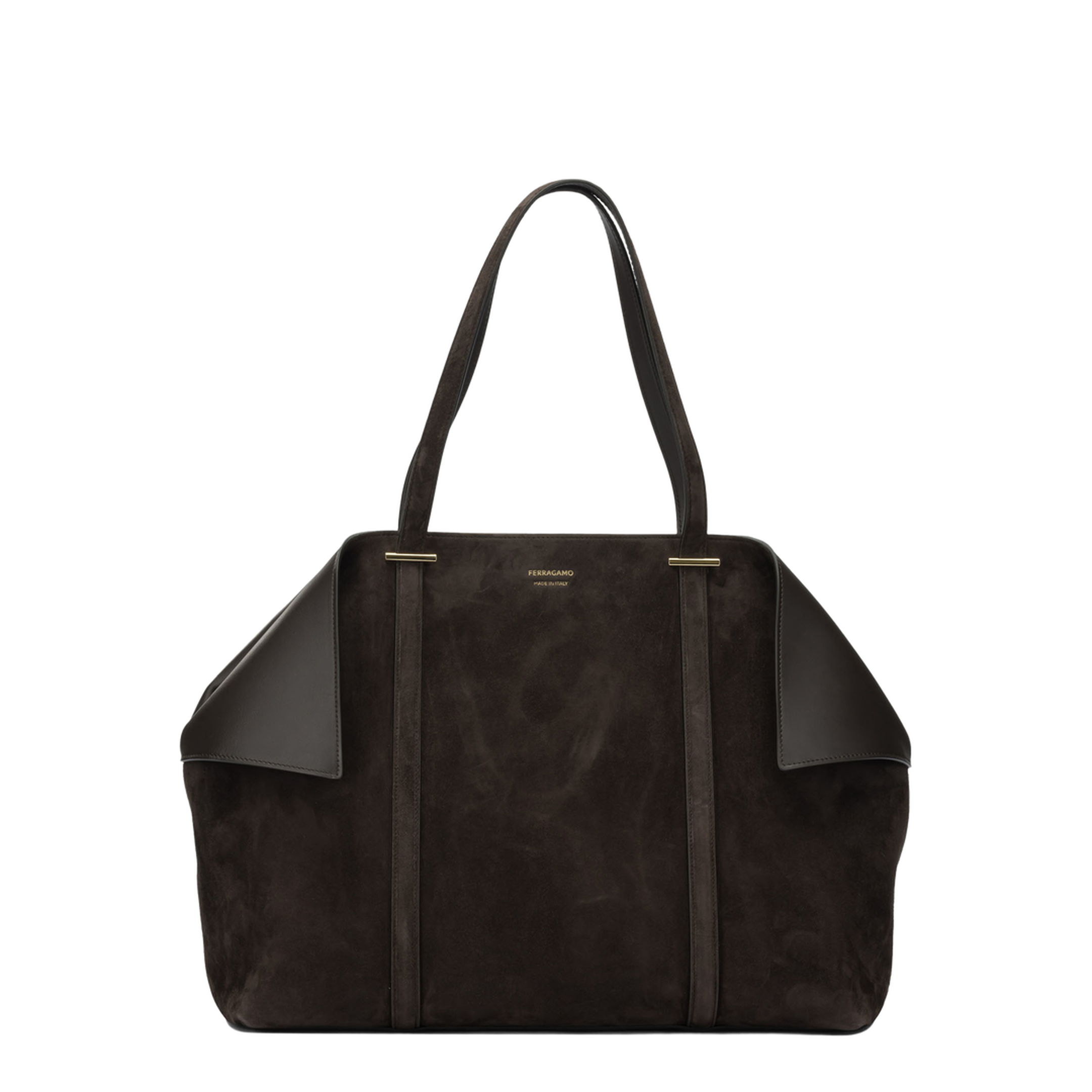 Scarf Large Calfskin Suede Tote Bag - Testa Di Moro - Image 1