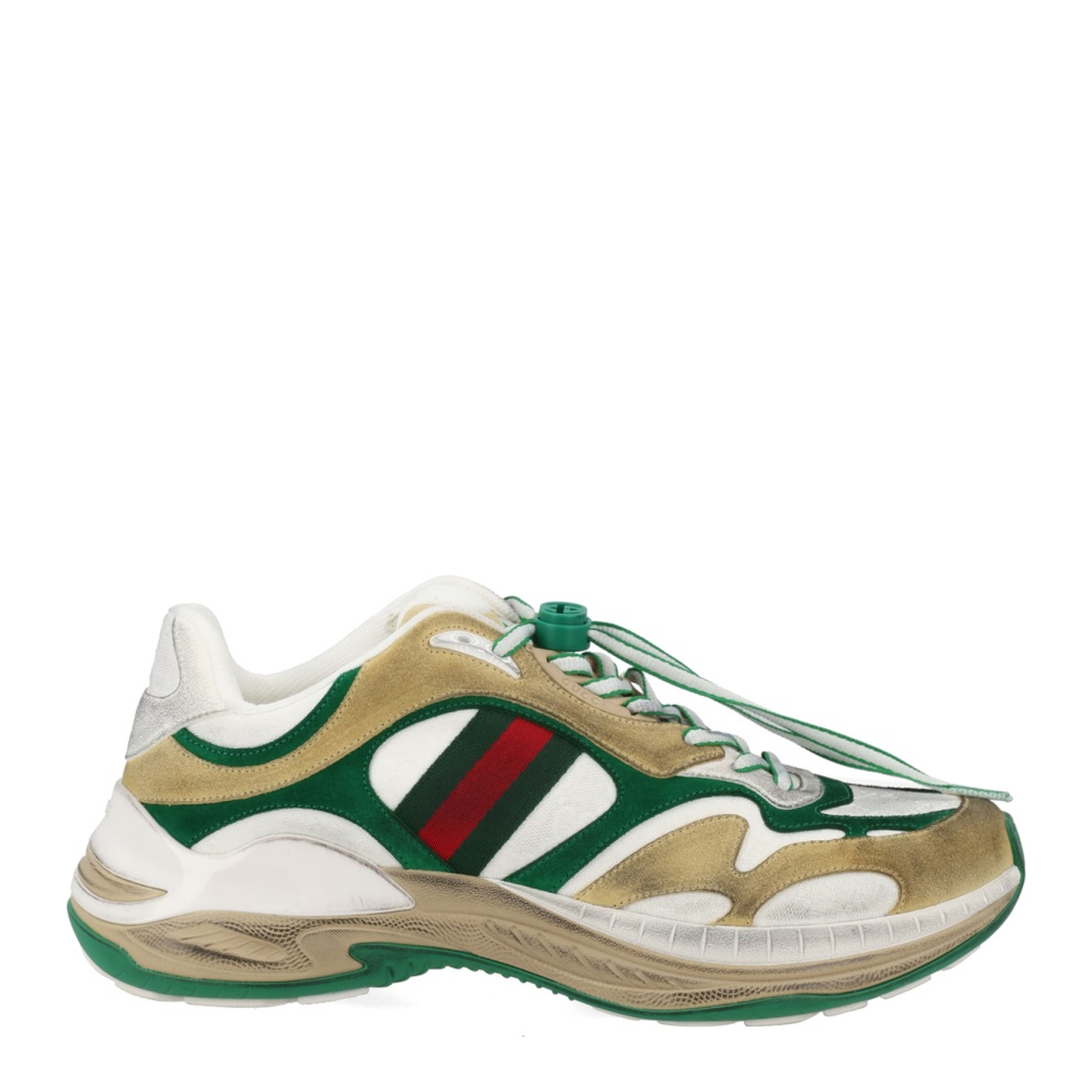 Drawstring Leather Sneakers - Image 1