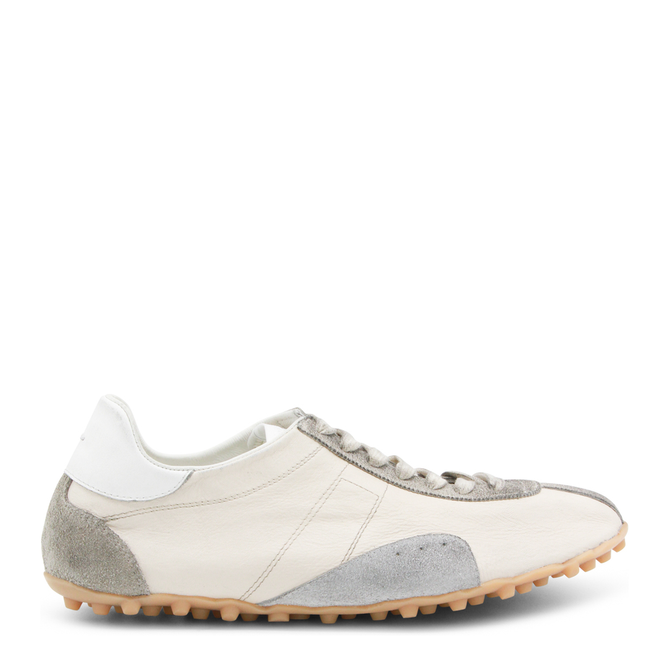 Sprinters Sneakers In Cream Leather And Vintage Suede - Image 1