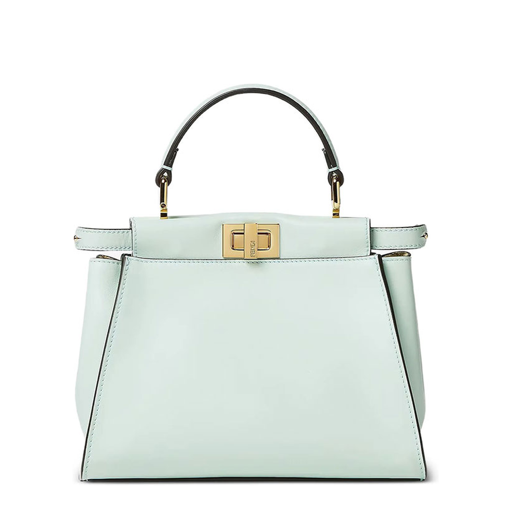 Peekaboo Mini Calf Leather Handbag - Brown - Image 1