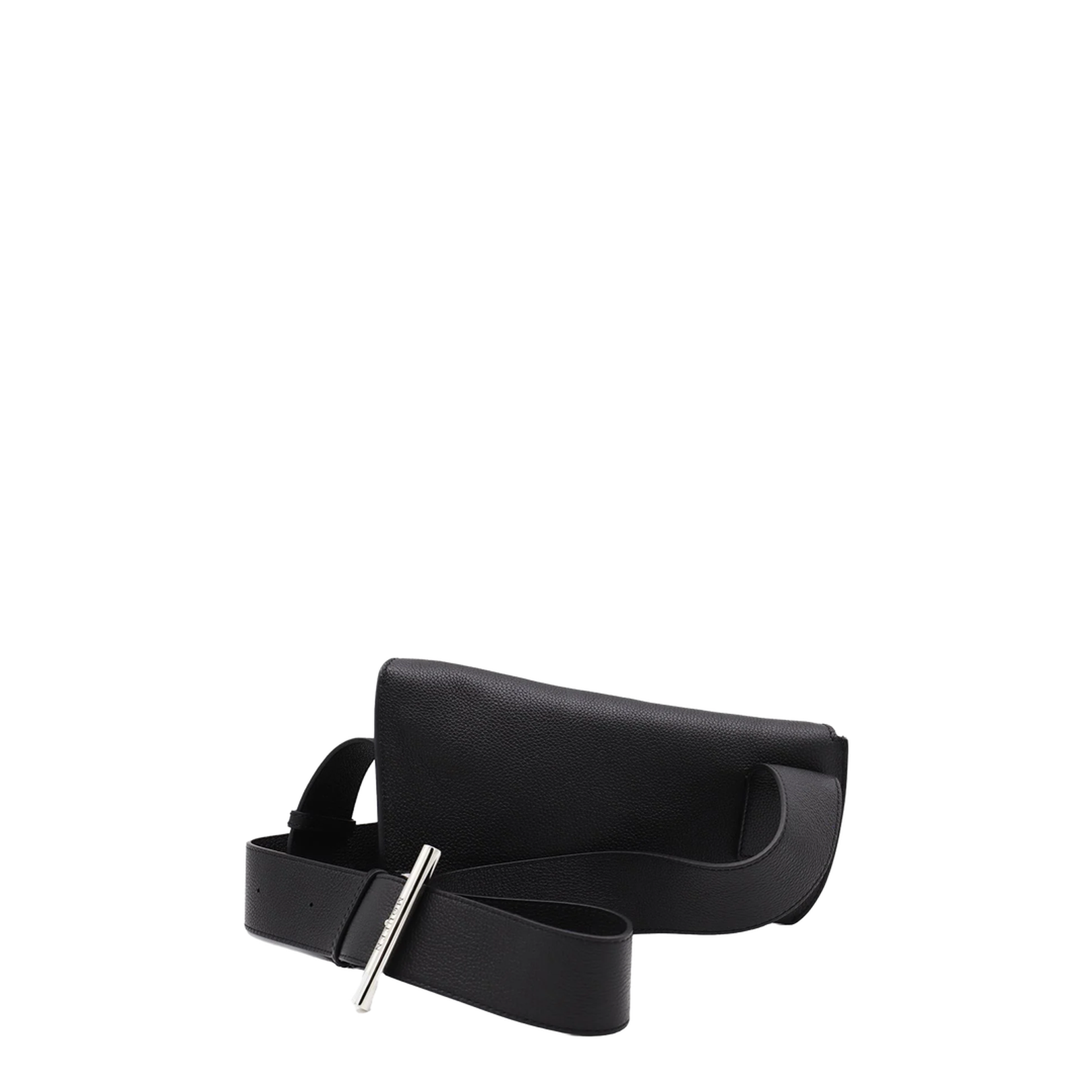 McQueen T-Bar Sling Bag in Calf Leather - Black - Image 2