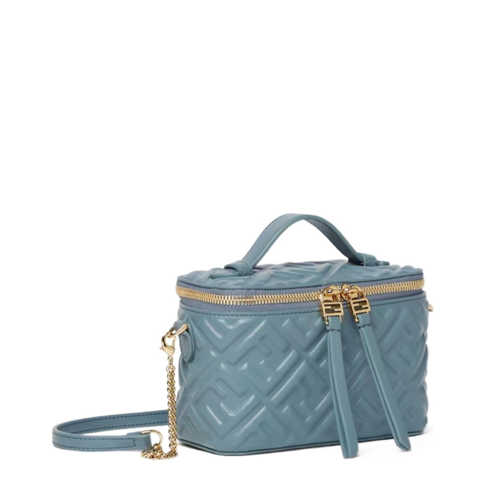 Vanity Crossbody Bag Leather Light Blue - Image 2