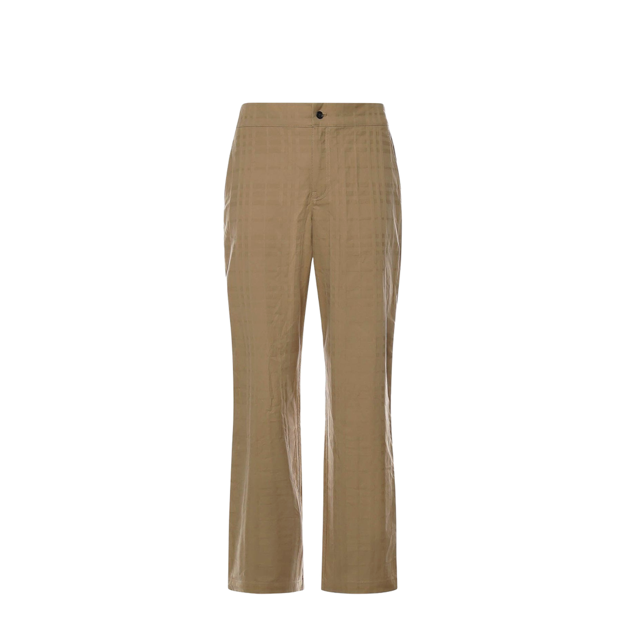 Check Cotton Trousers - Image 1
