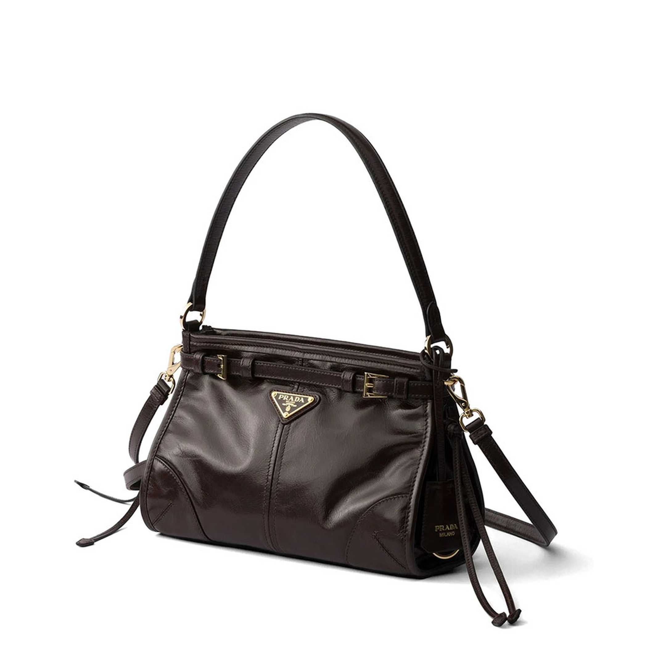 Bonnie Small Calf Leather Handbag - Black - Image 4