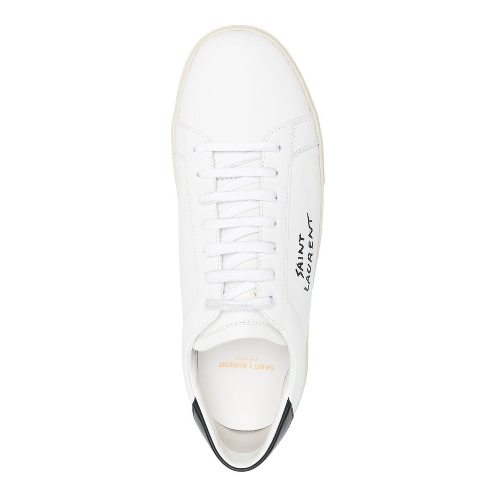 Court Classic Embroidered Sneakers in Smooth Leather - Image 3