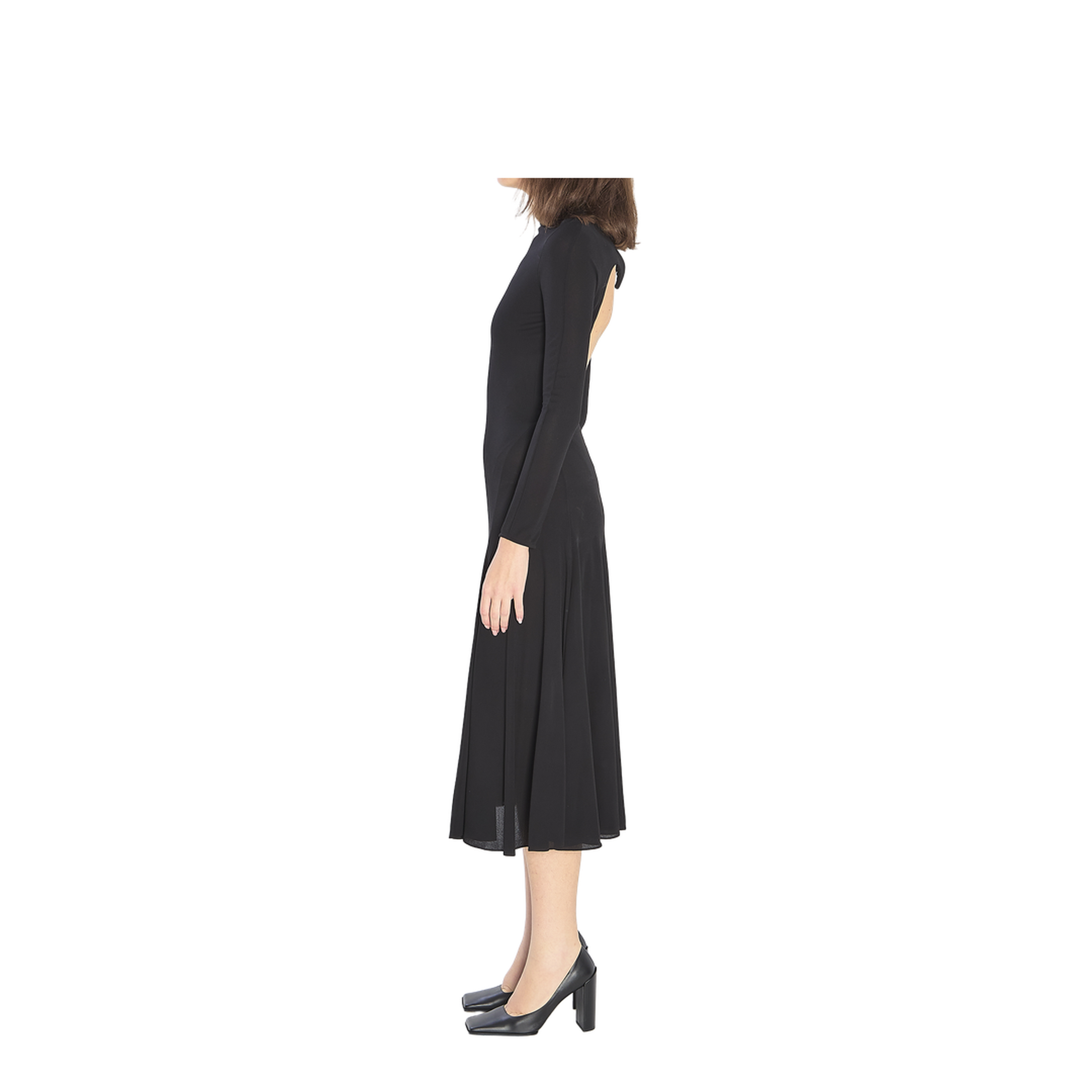 Fluid Jersey Dress with Heart Detail - Image 3