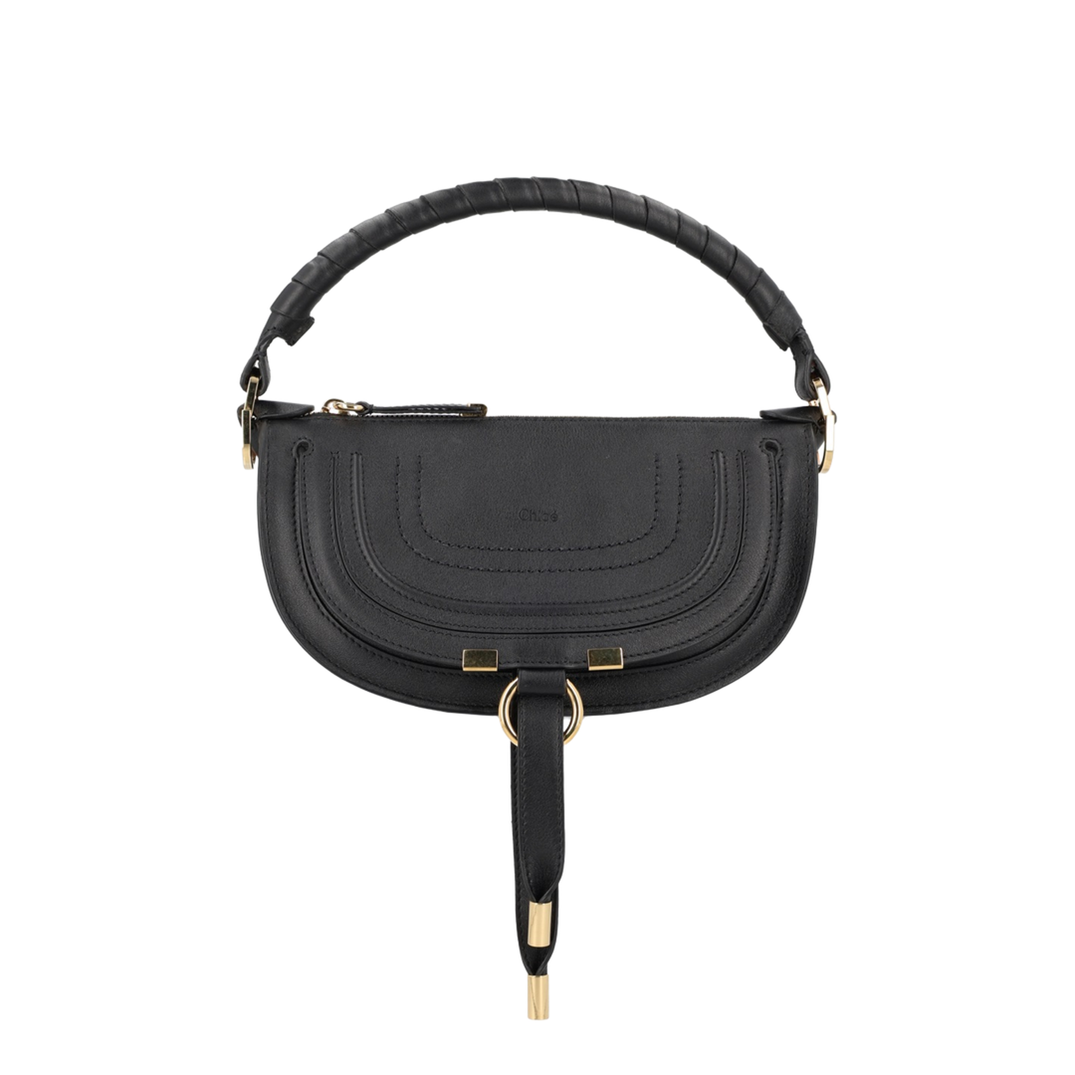 Marcie Mini Smooth Calfskin Shoulder Bag - Black - Image 1