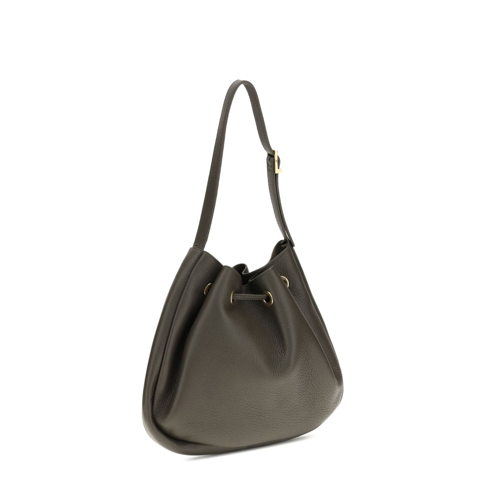 Paris VII Small Leather Shoulder Bags - Dark Green - Image 4