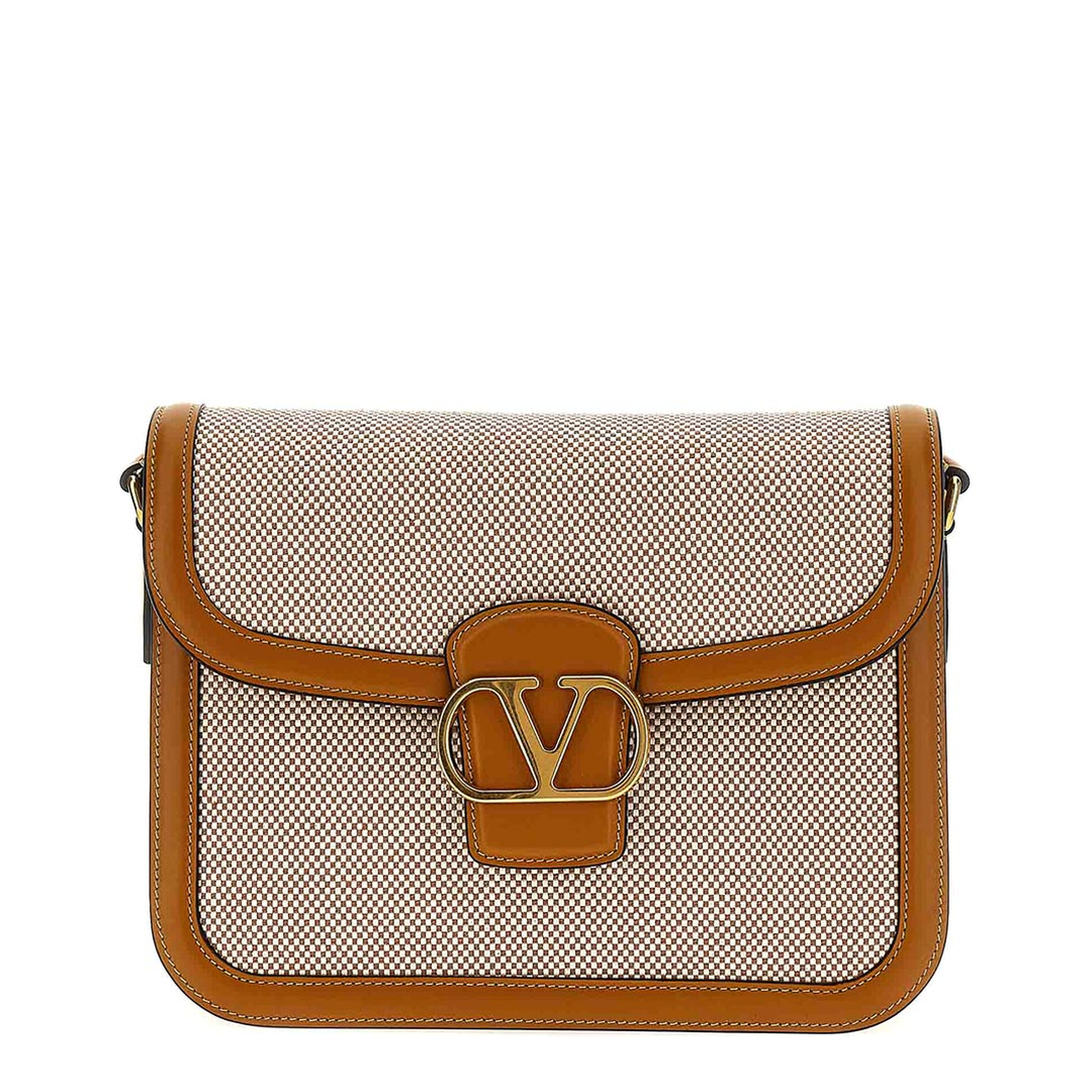 9to5 Canvas and Leather Shoulder Bag - Multicolor - Image 1