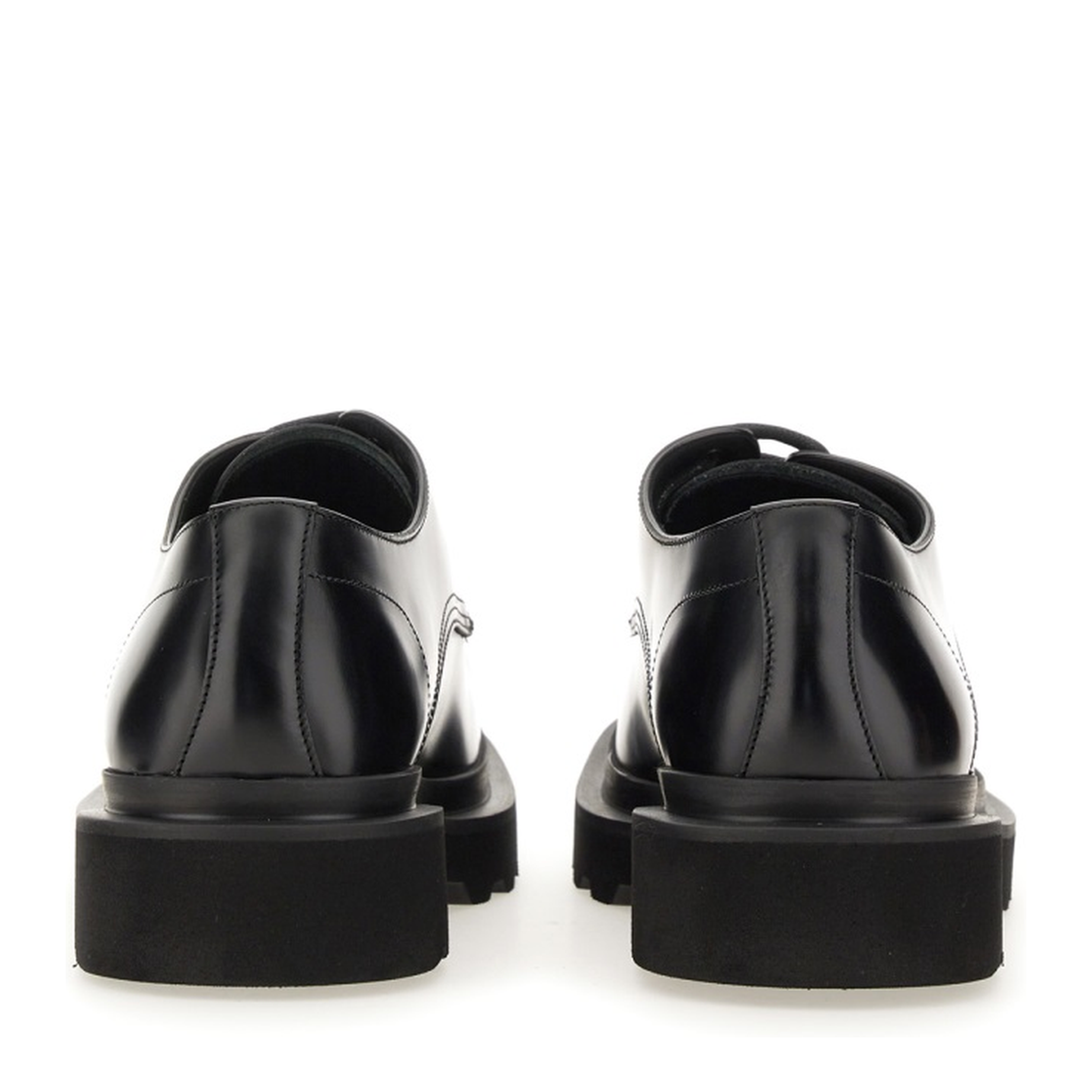 Square-Toe Leather Derby Shoes - Image 3