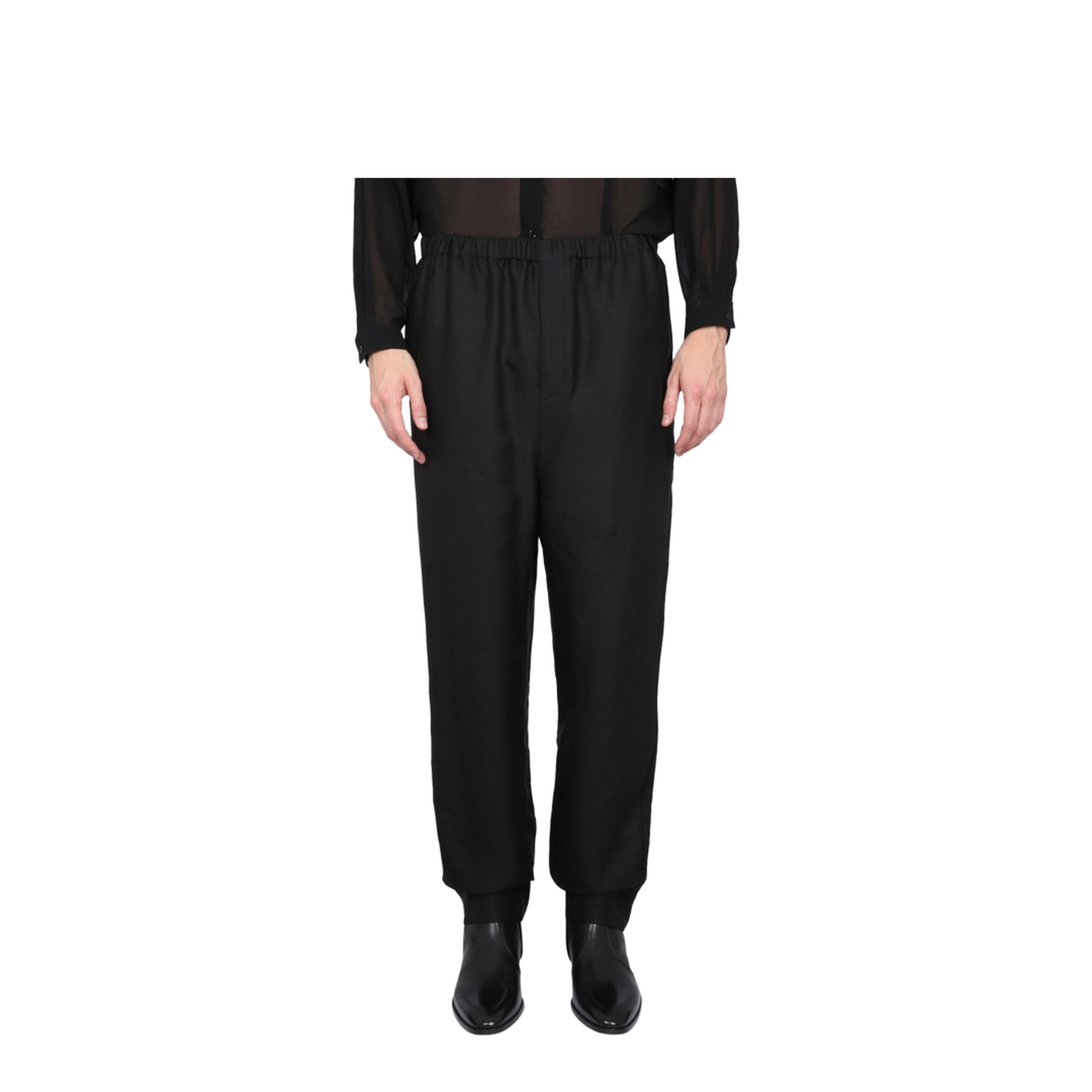 Black Viscose Blend Pant - Image 1