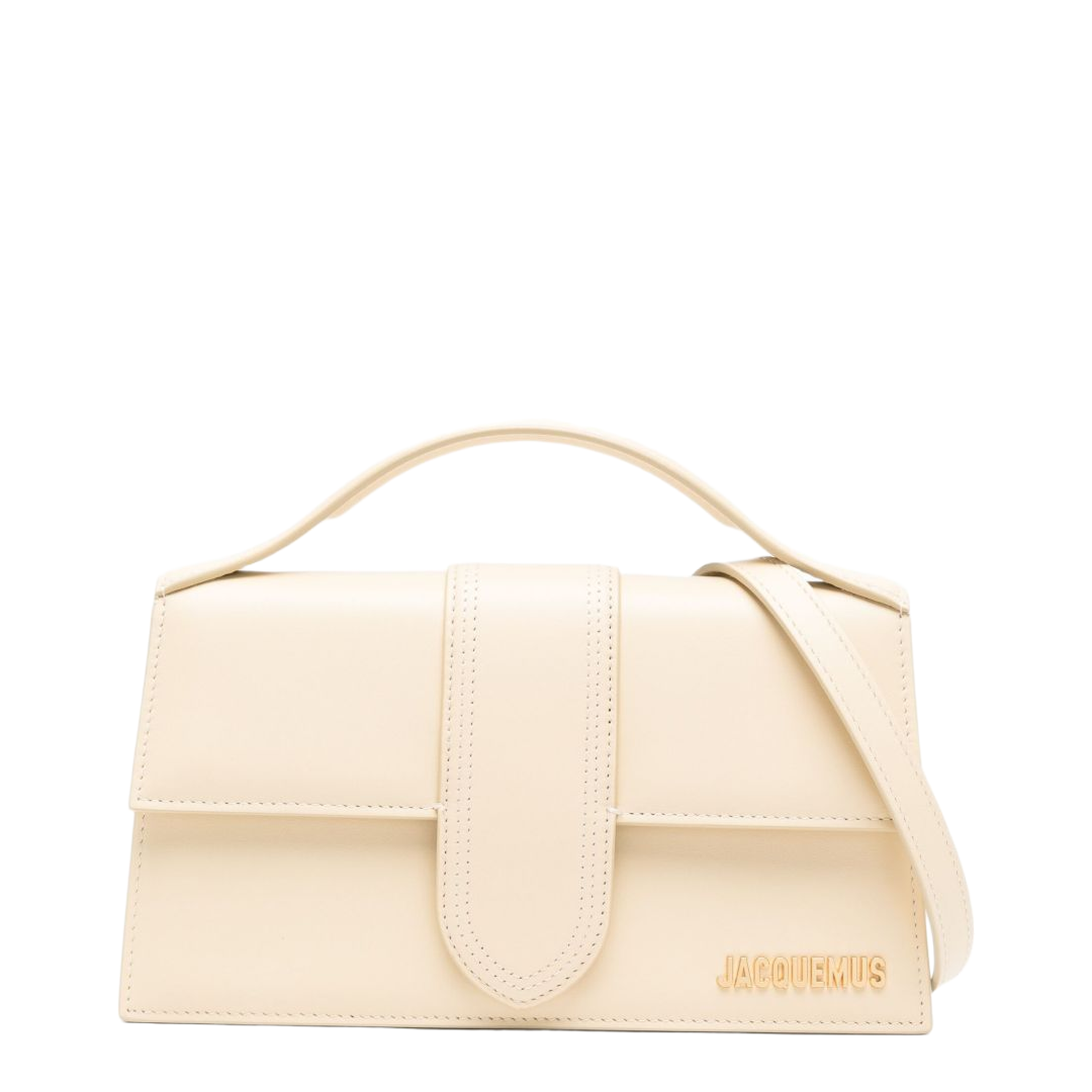Le Grand Bambino Calf Leather Top-Handle Bag - Ivory - Image 1