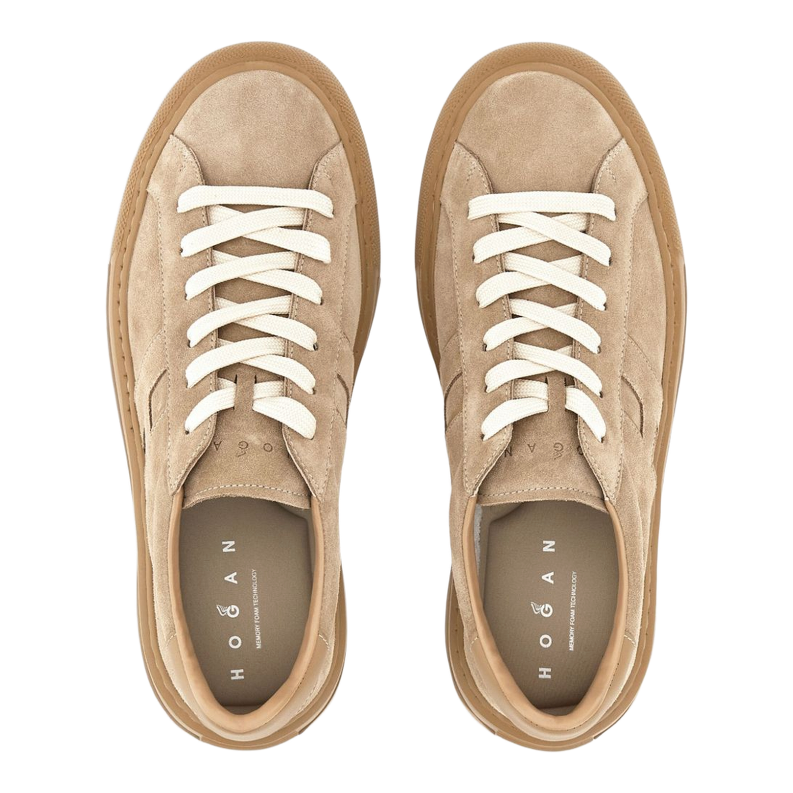 Beige Front Lace-Up Fastening Sneakers - Image 6