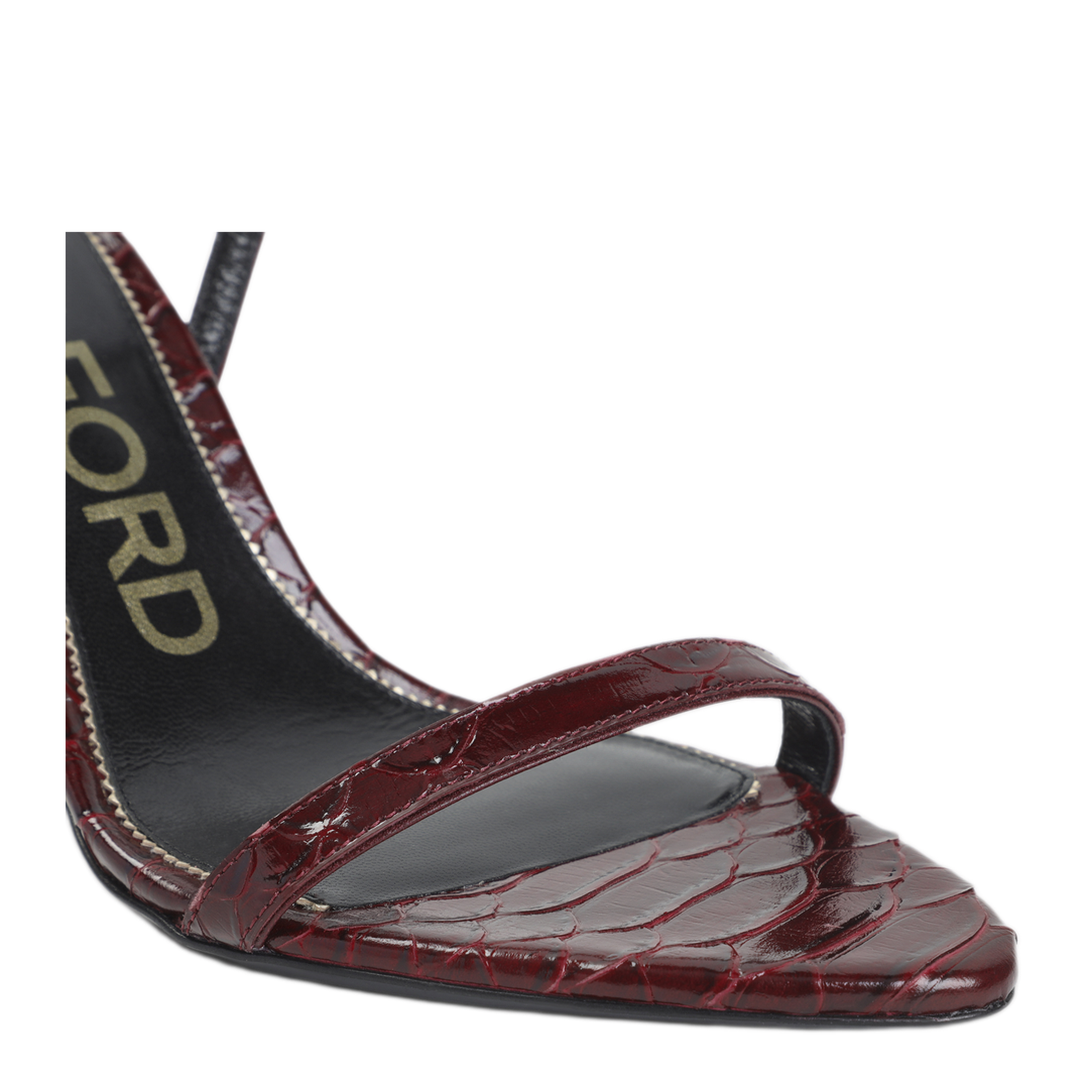 Semi Shiny Printed Python Sandals - Image 6