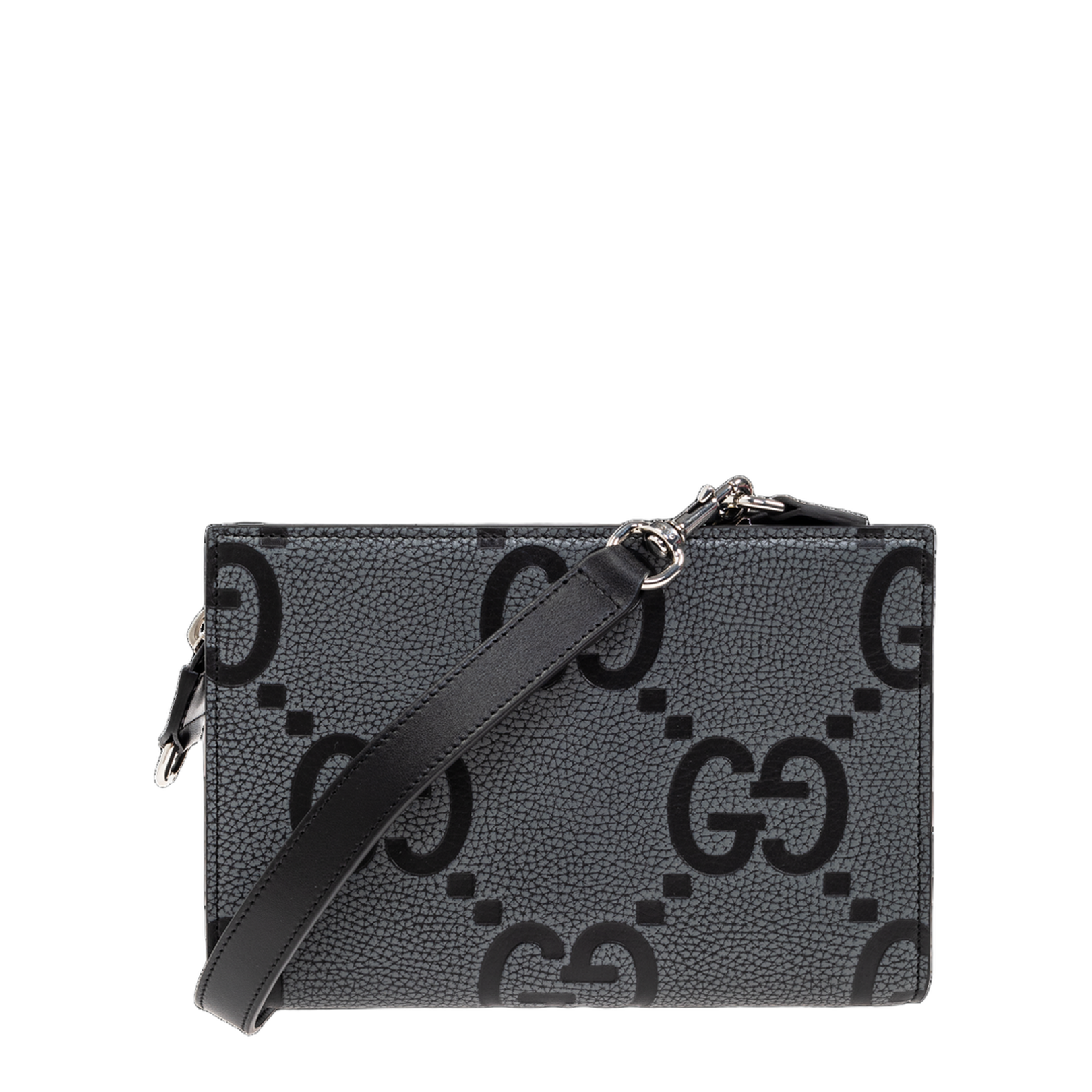 GG Jumbo Small Leather Crossbody Bag - Gray - Image 1