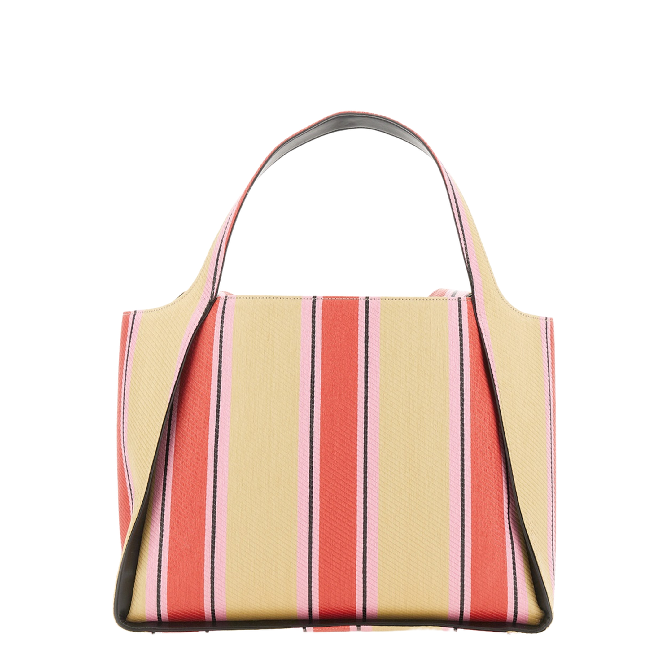 Barbes Small Lambskin Tote - Candy Pink/Black/White - Image 2