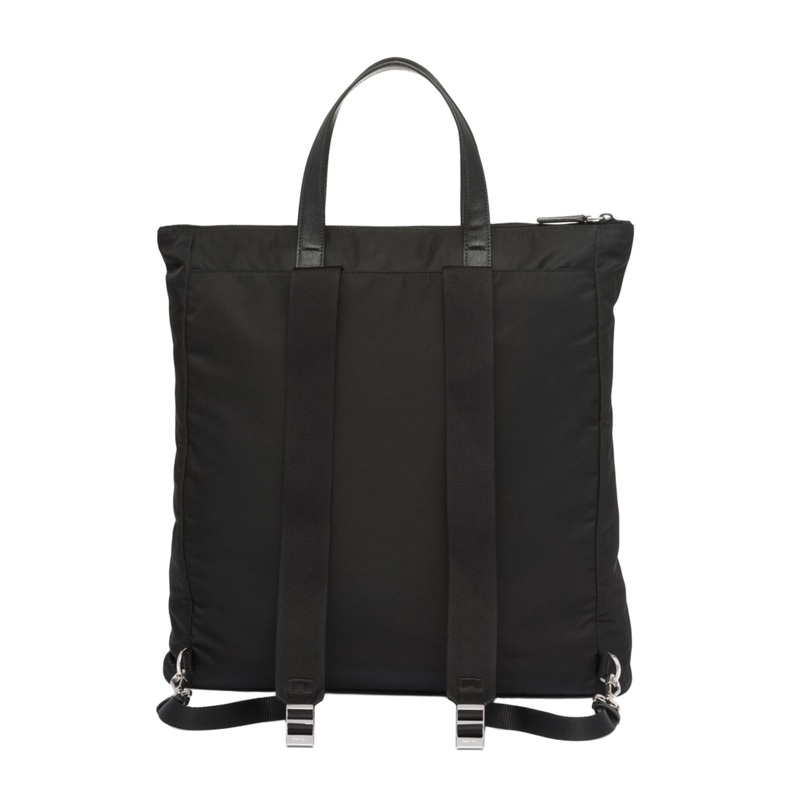 Re-Nylon and Saffiano Leather Tote Bag - Image 2