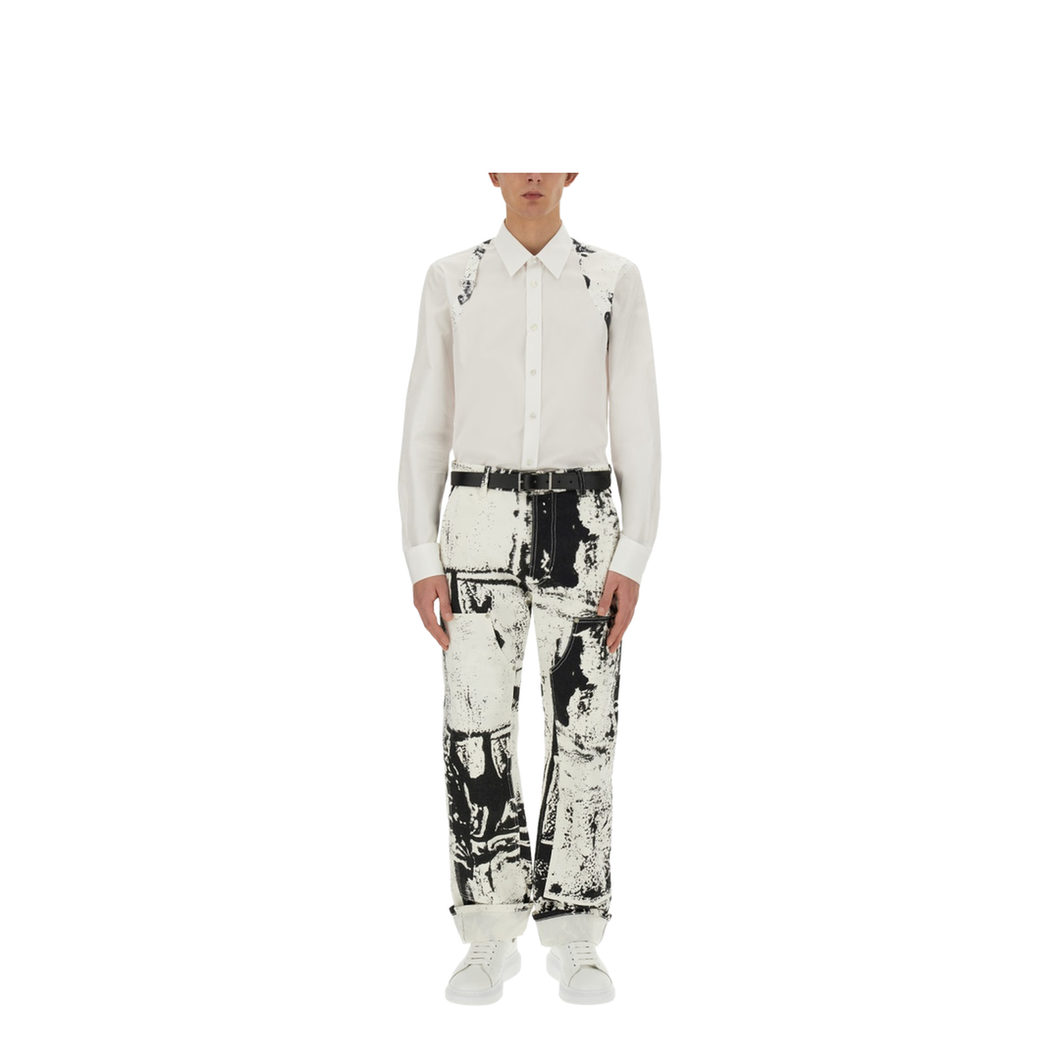 Cropped Jeans with Print - Image 2