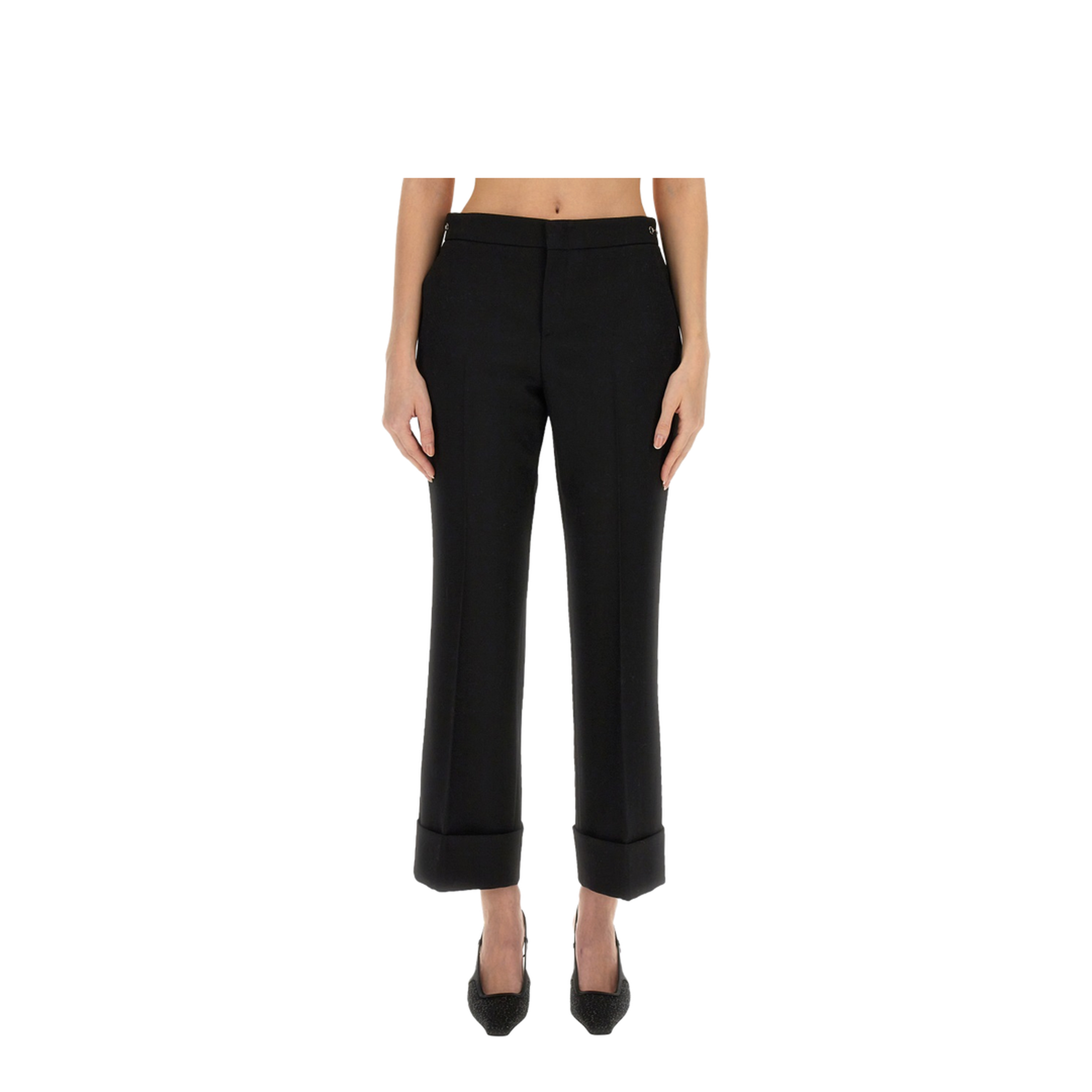 Wool Pleat-Front Trousers - Image 1