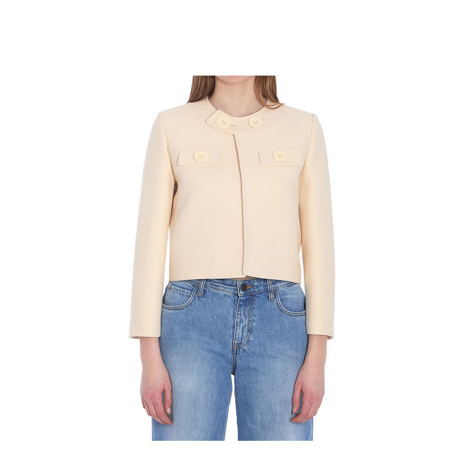 Brompton Jacket in Wool Silk Gabardine - Image 1